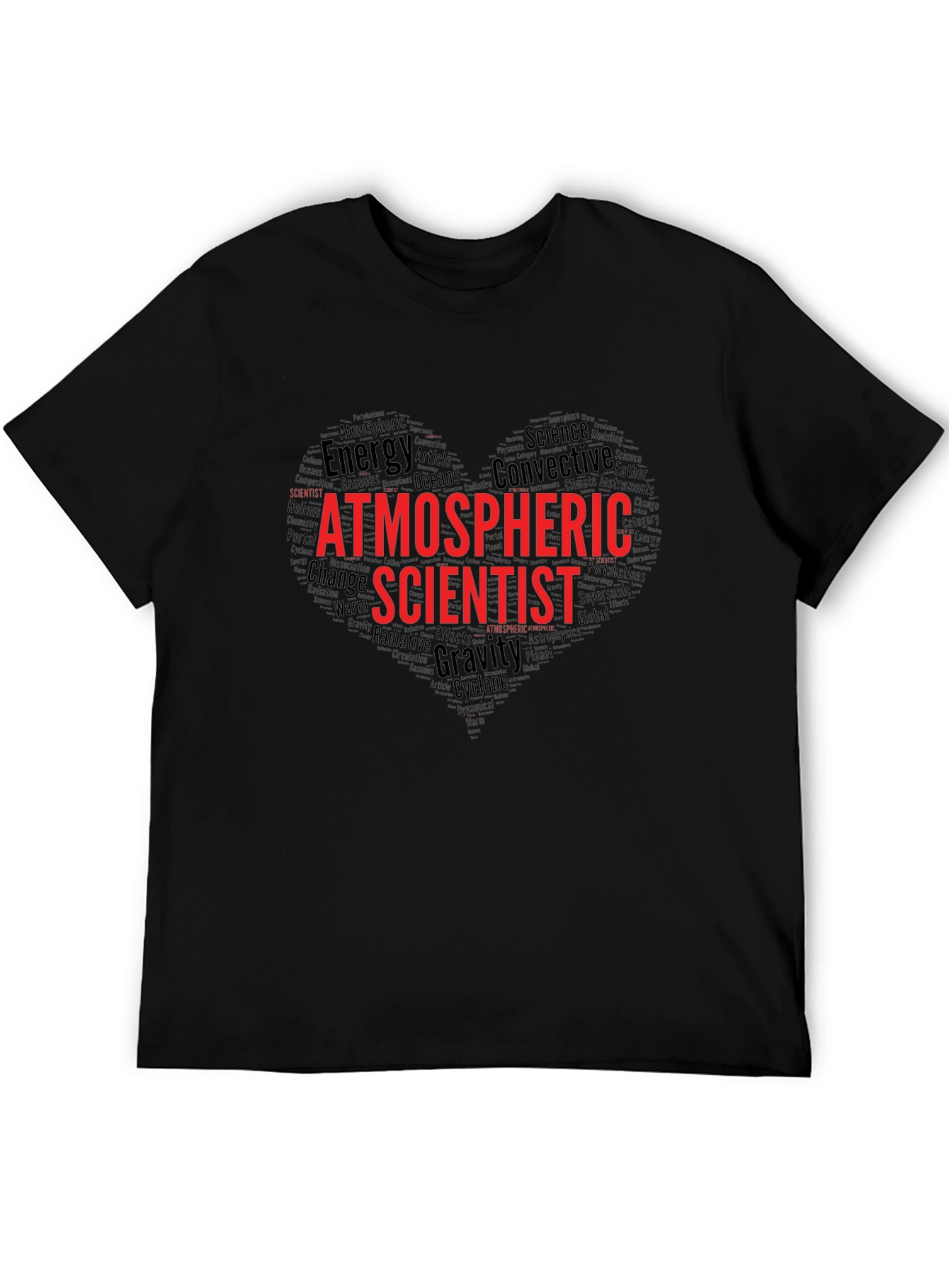 Atmospheric Scientist Heart Word Cloud T-Shirt
