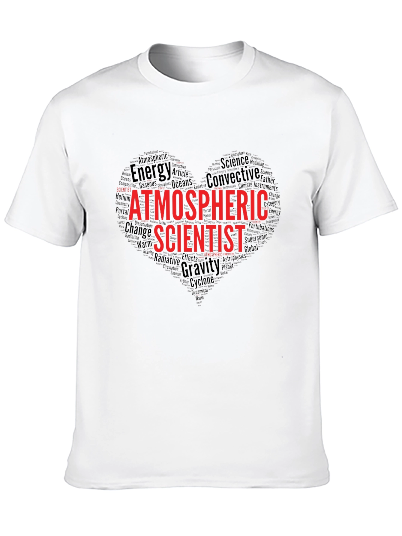 Atmospheric Scientist Heart Word Cloud T-Shirt