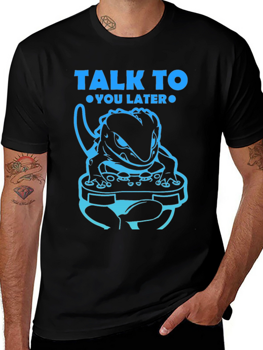 Gamer Lizard Graphic Tee - Talk To You Later T-Shirt