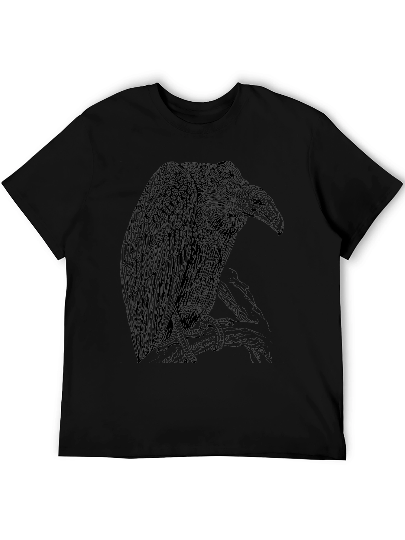 Vulture Graphic Tee - Edgy Bird Design