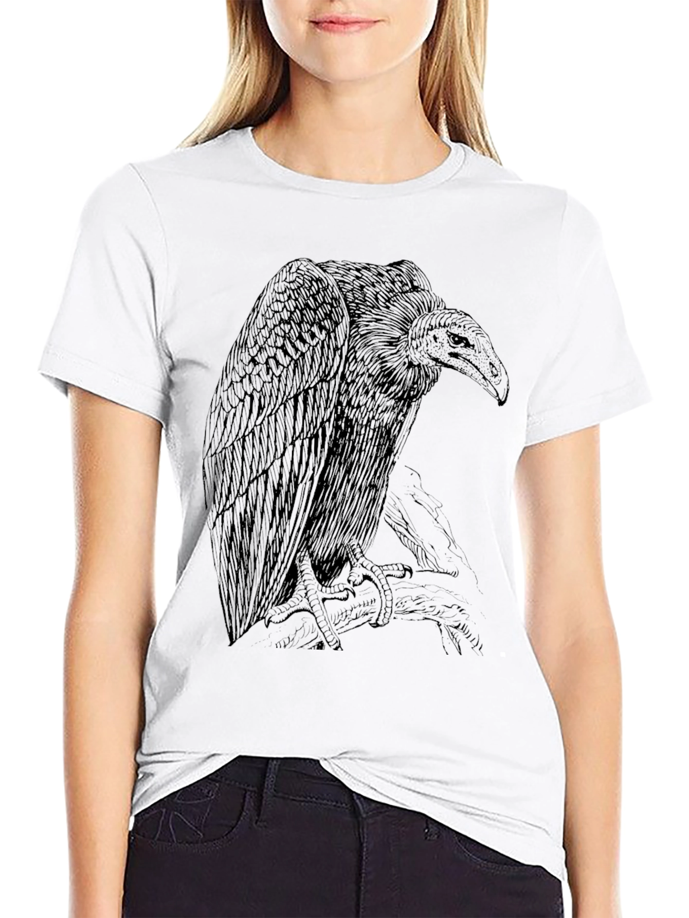 Vulture Graphic Tee - Edgy Bird Design