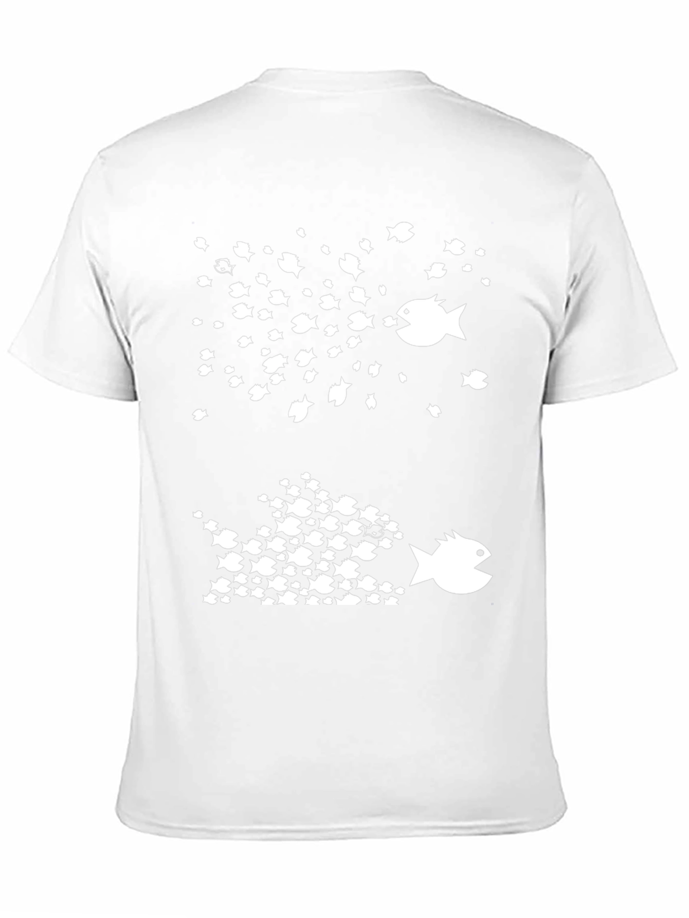 Fish Eat Fish Graphic Tee - Black Cotton T-Shirt