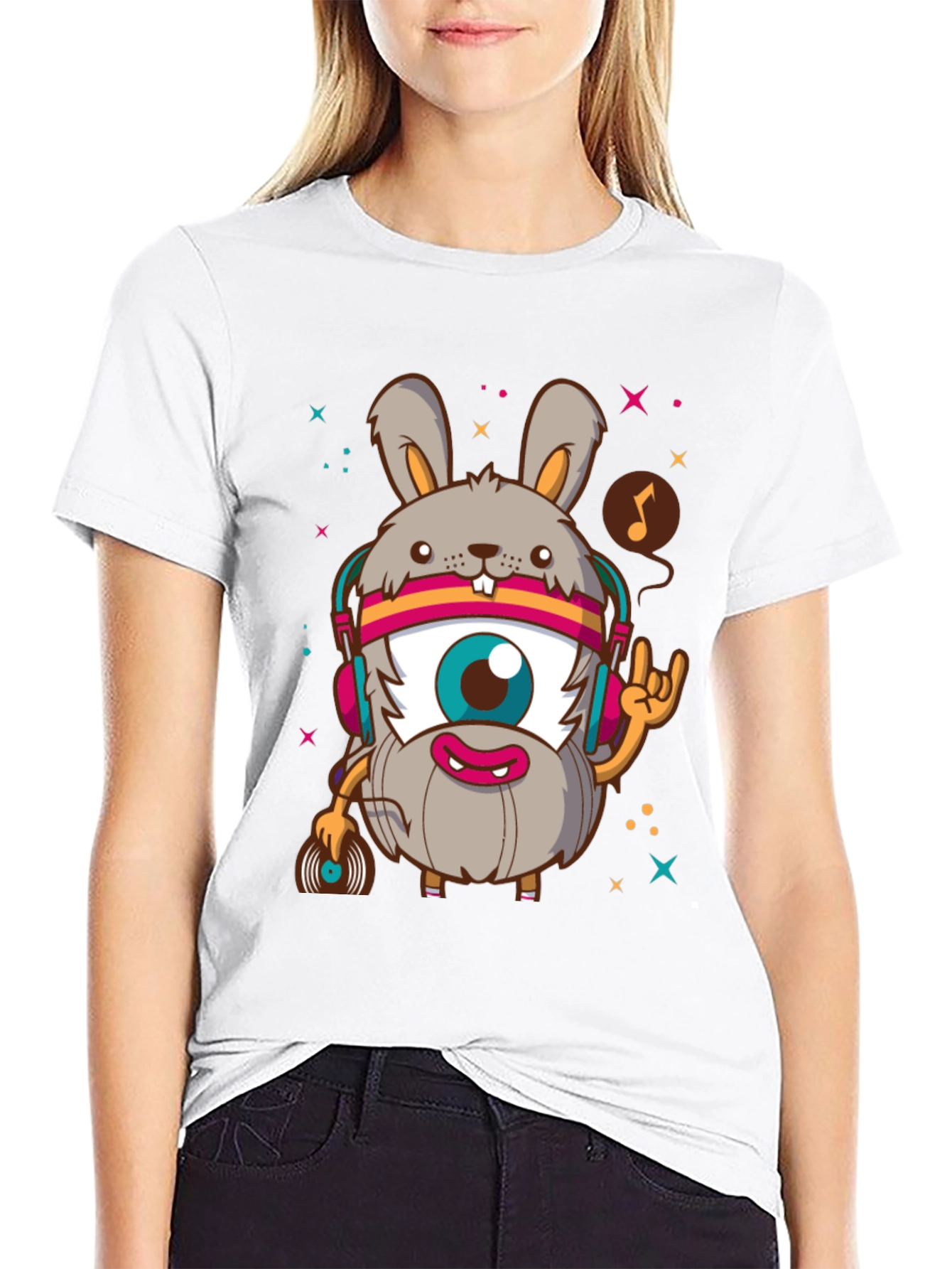 Rabbit DJ Graphic T-Shirt - Unique Design