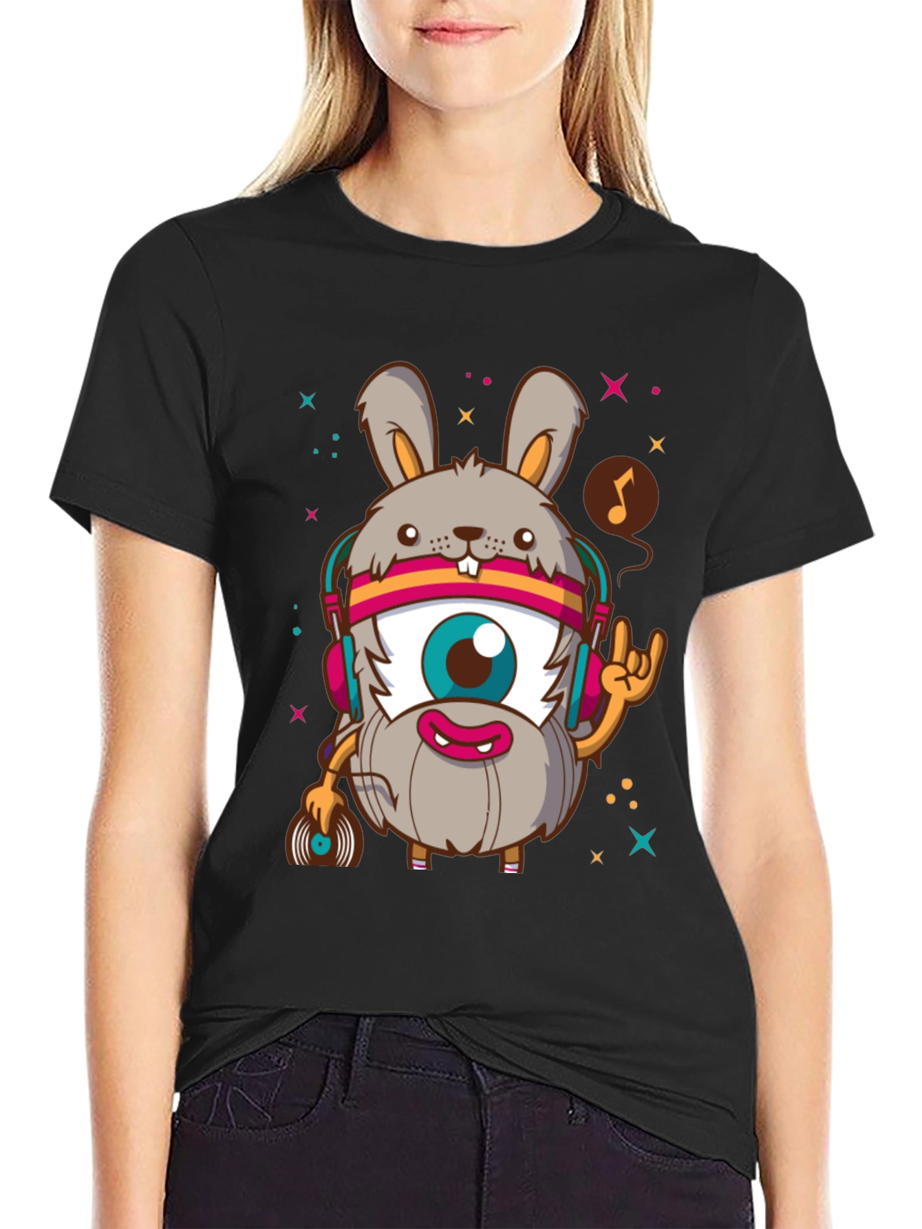 Rabbit DJ Graphic T-Shirt - Unique Design