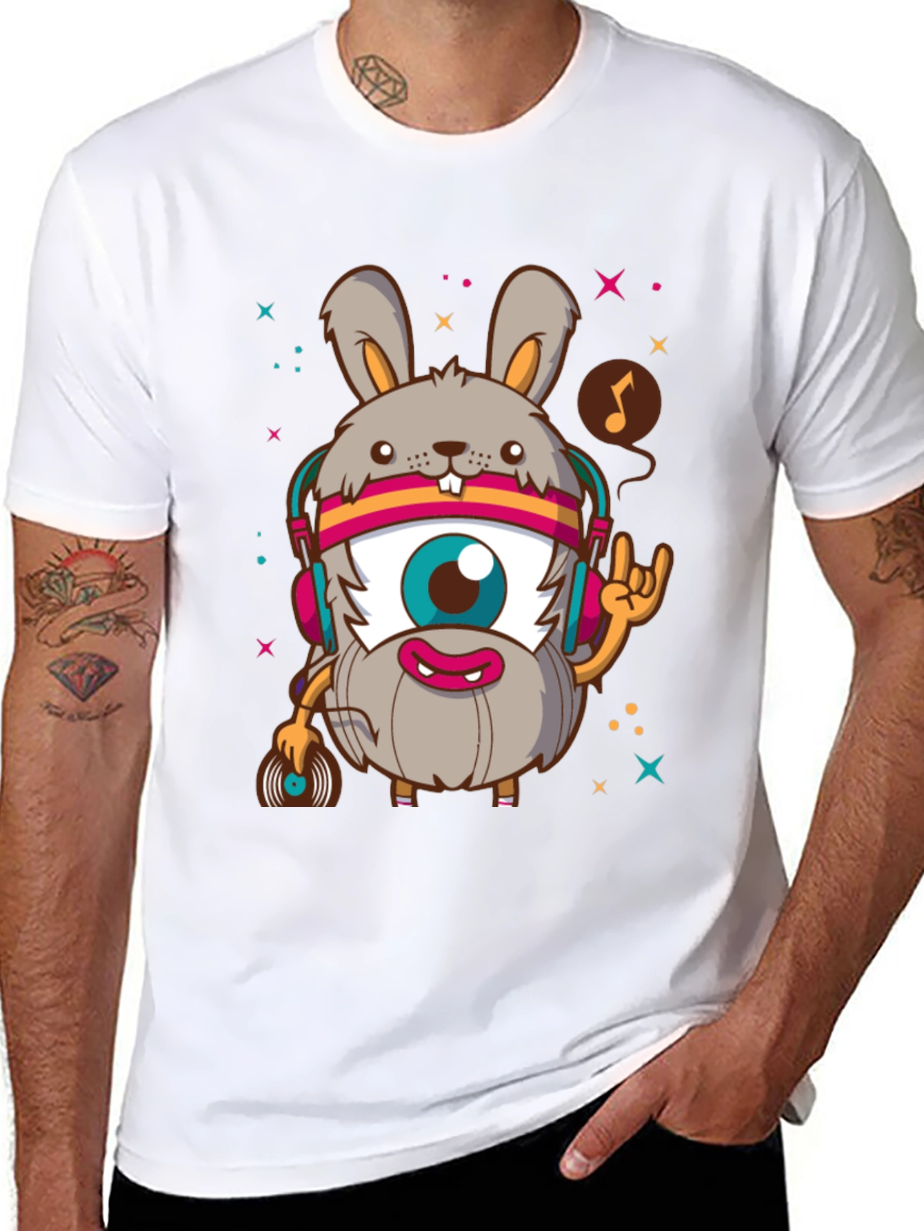 Rabbit DJ Graphic T-Shirt - Unique Design