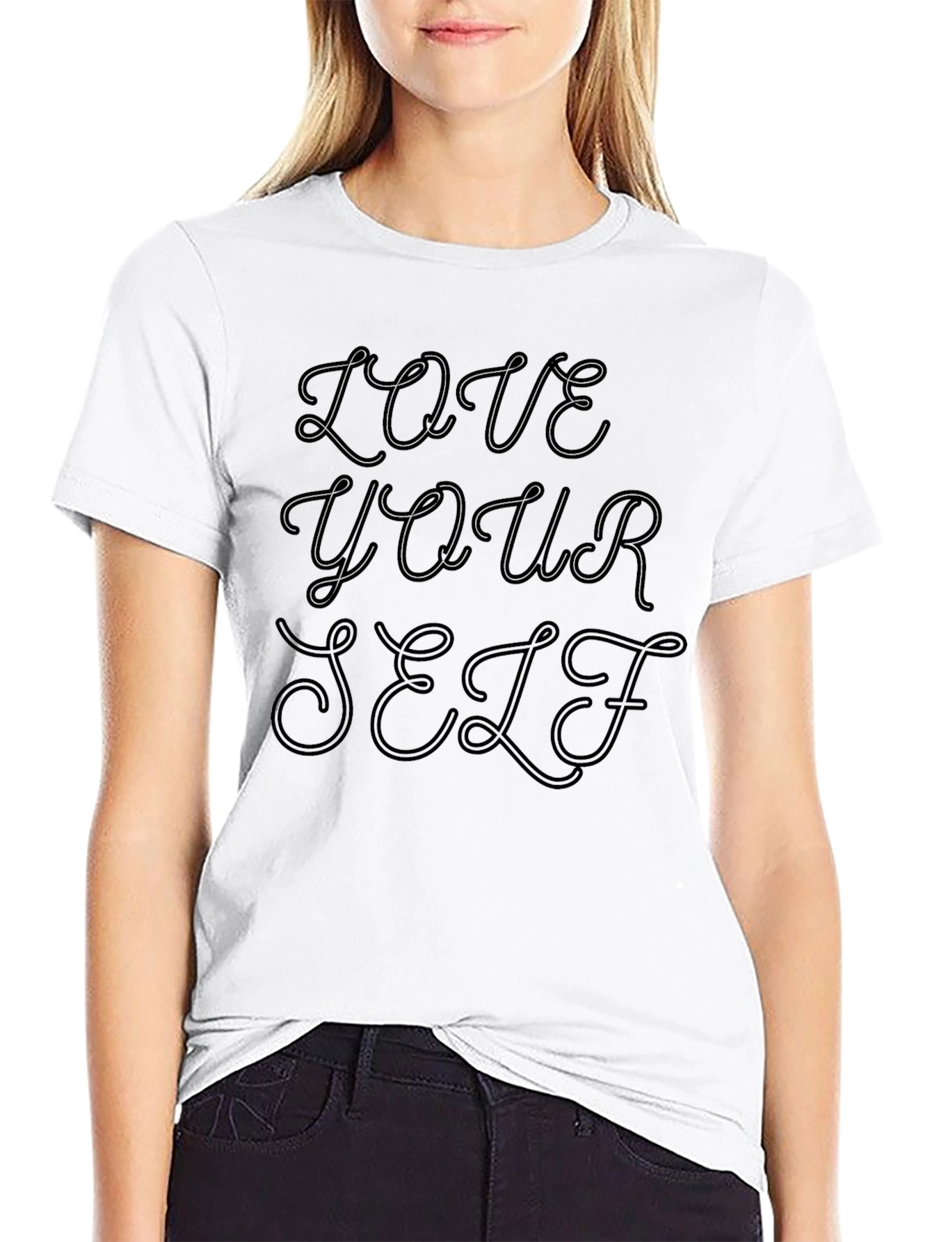 Love Yourself Black Graphic Tee