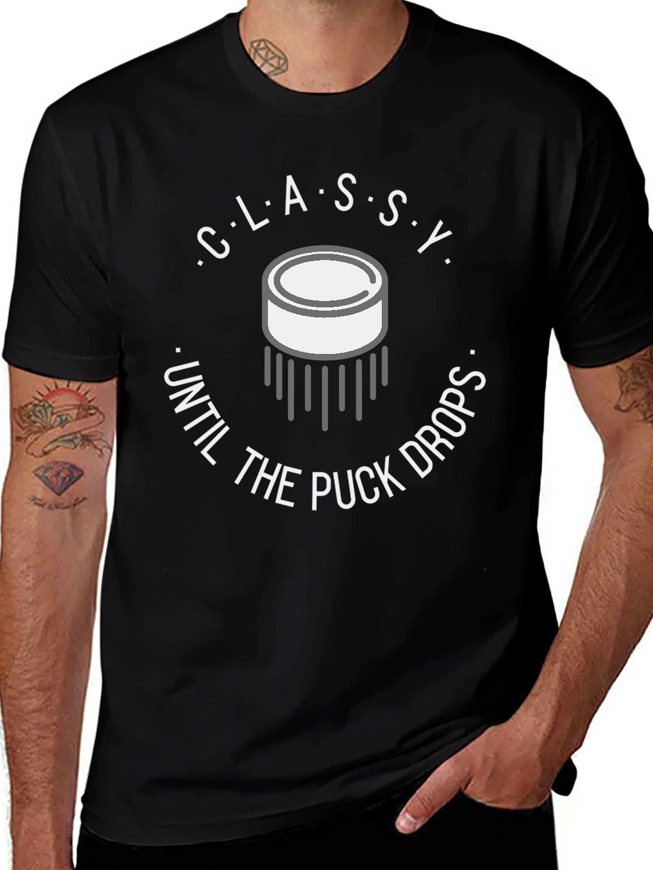 Classy Until the Puck Drops Graphic Tee
