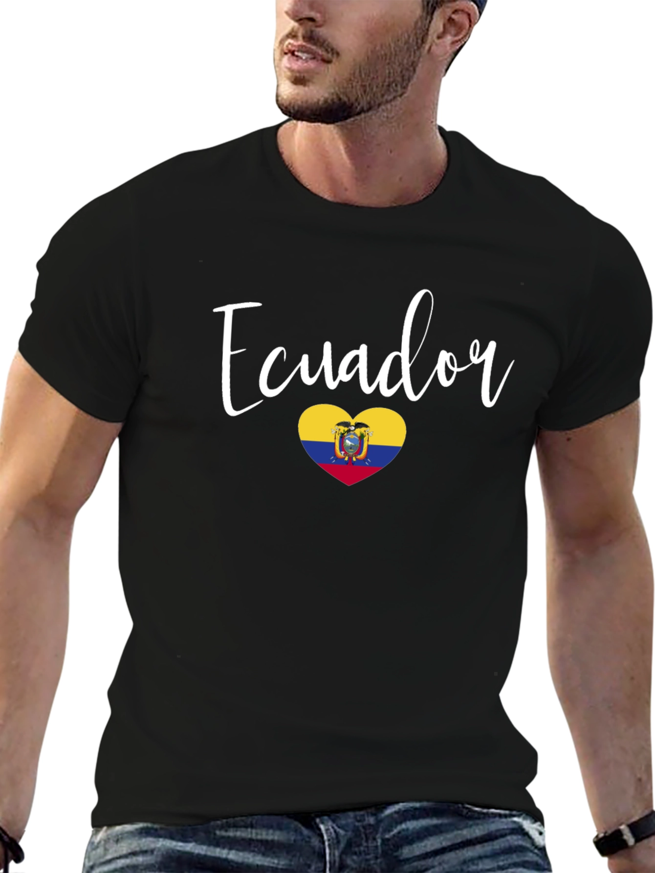 Ecuador Heart Flag Graphic Tee - Stylish Pride!
