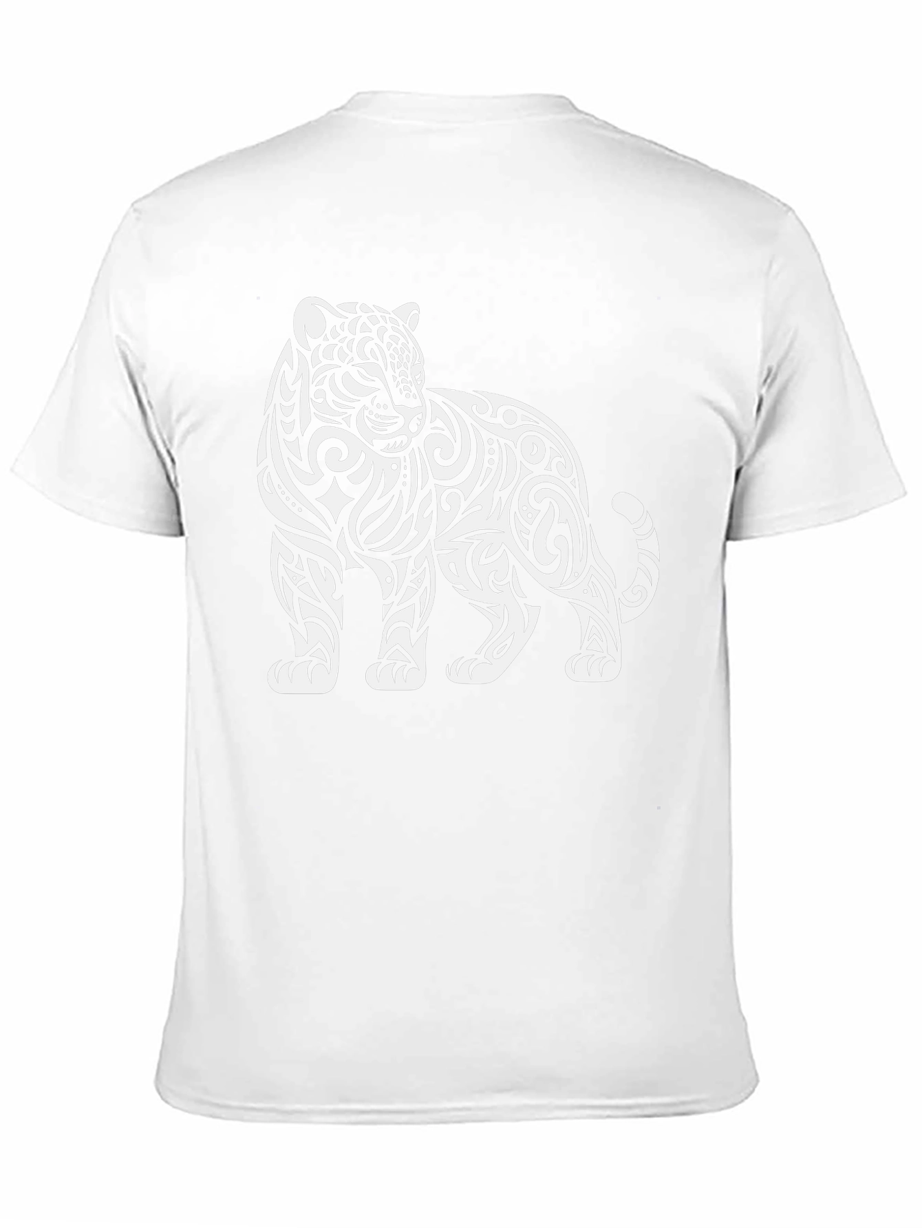 Tribal Tiger Graphic Tee - Stylish Black Cotton T-Shirt