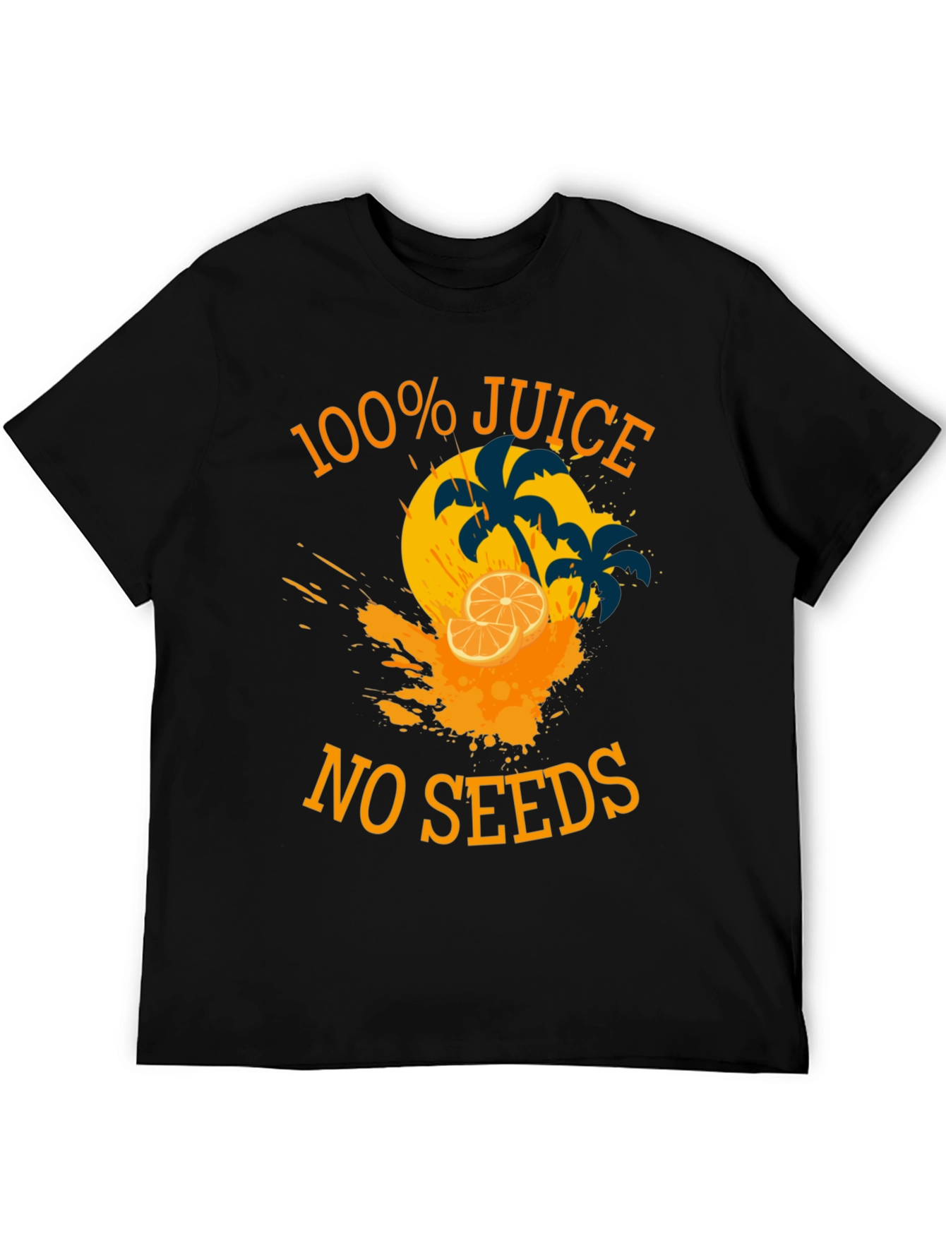 100% Juice No Seeds Black Graphic Tee