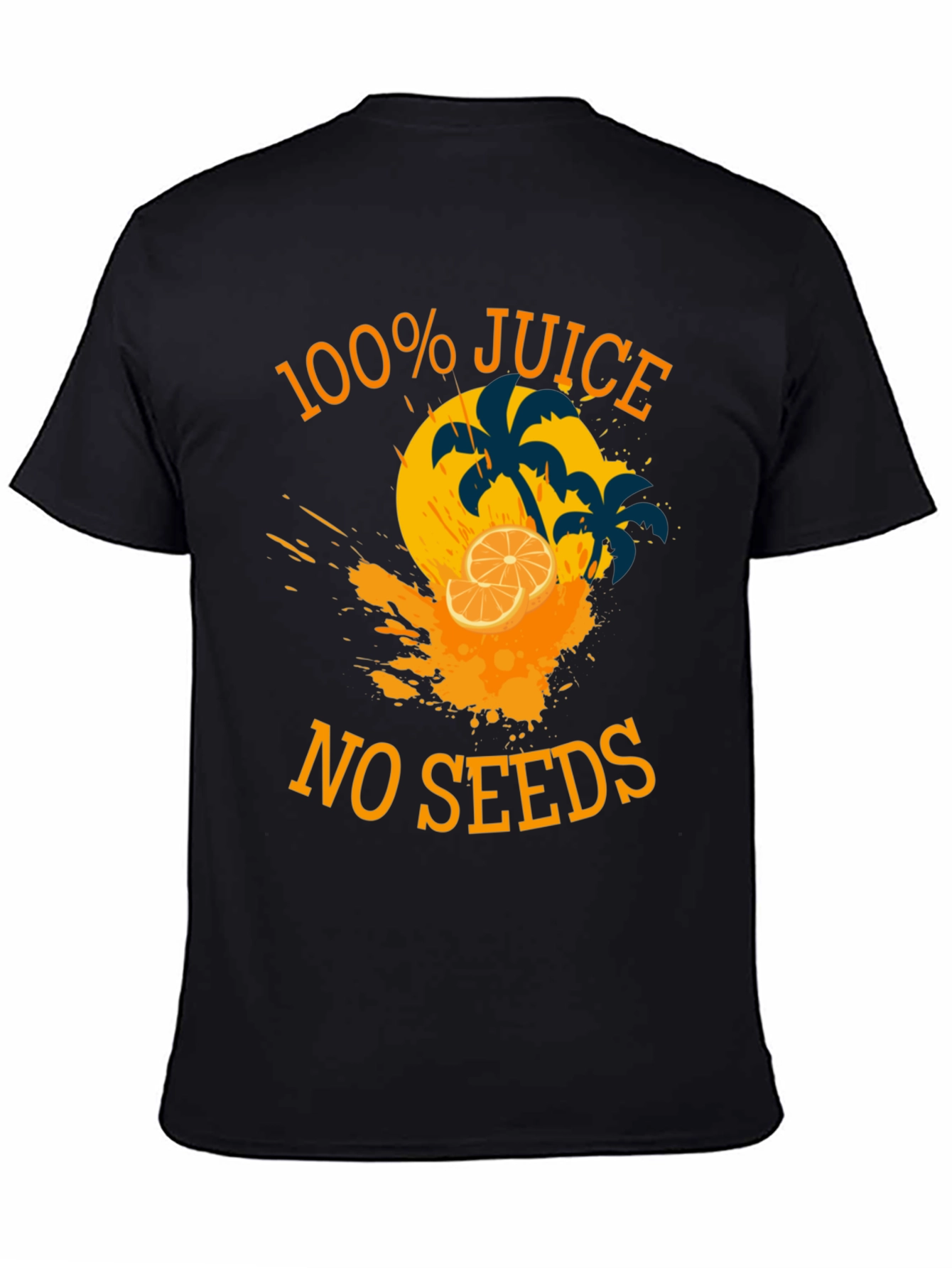 100% Juice No Seeds Black Graphic Tee