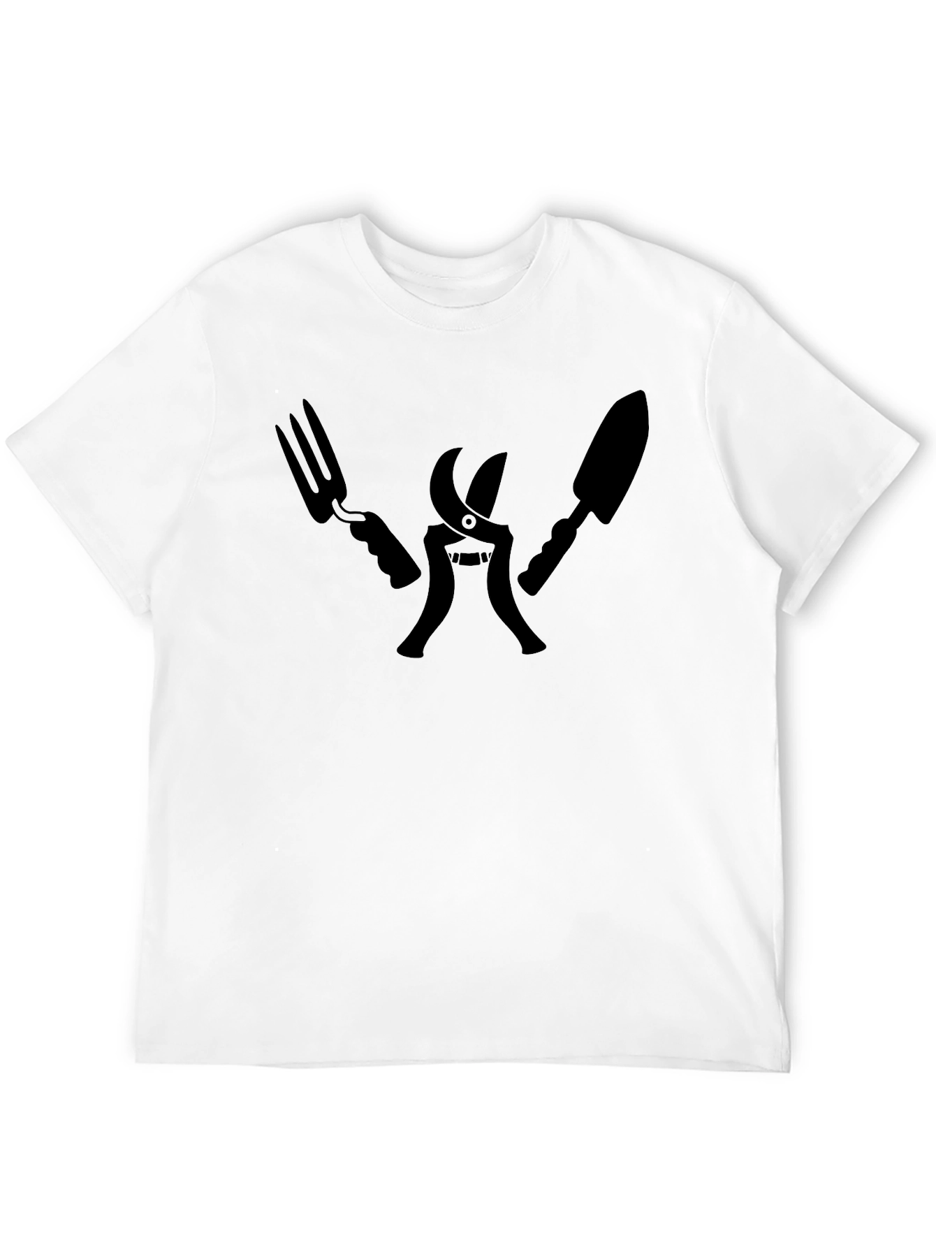 Gardening Tool T-Shirt - Black Crew Neck