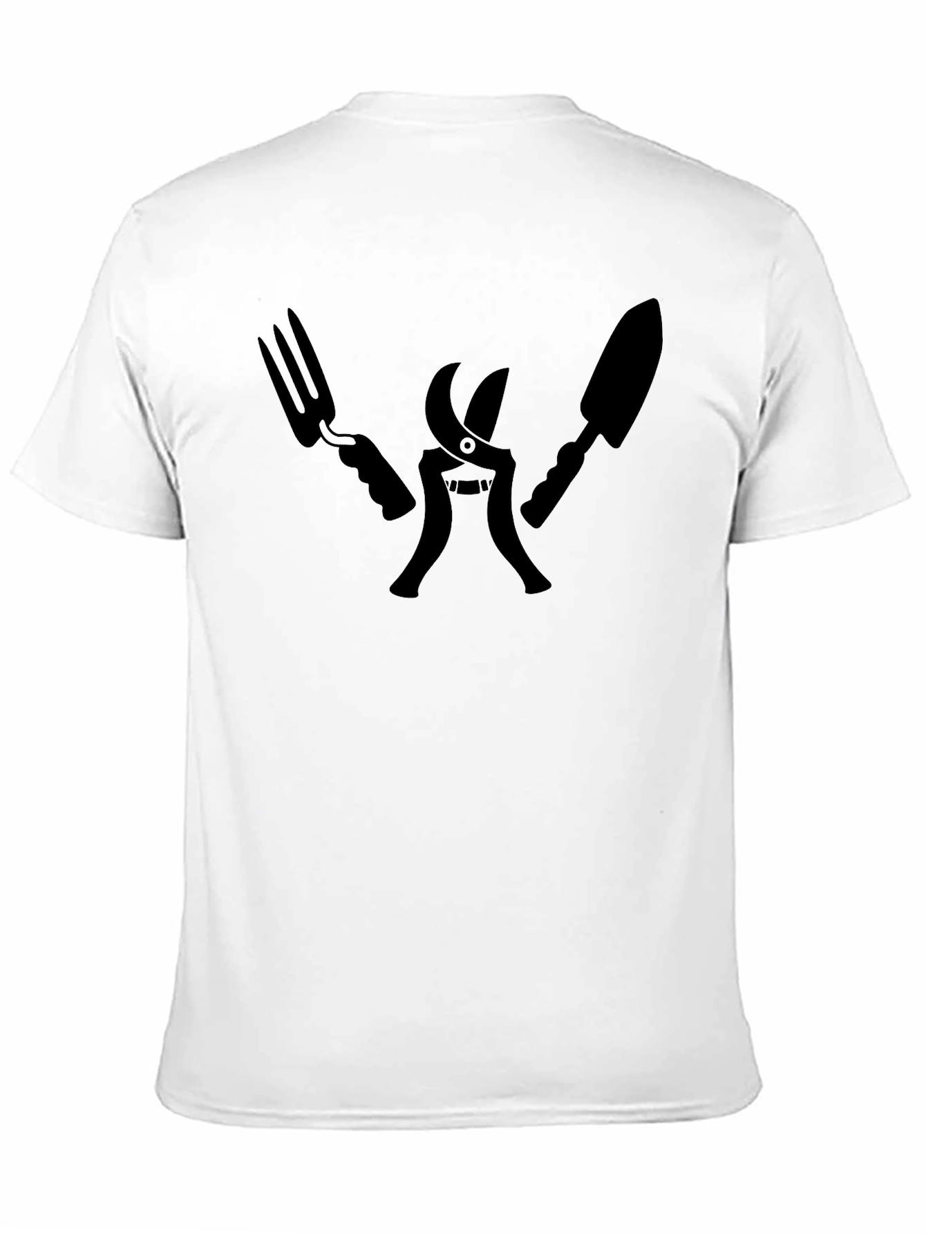 Gardening Tool T-Shirt - Black Crew Neck
