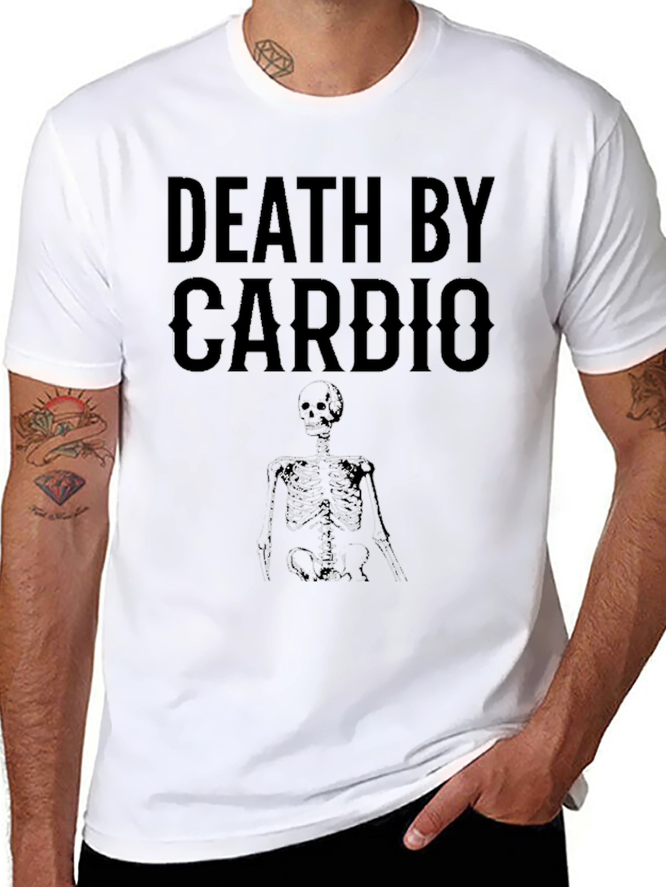 Death by Cardio T-Shirt - Funny Workout Tee