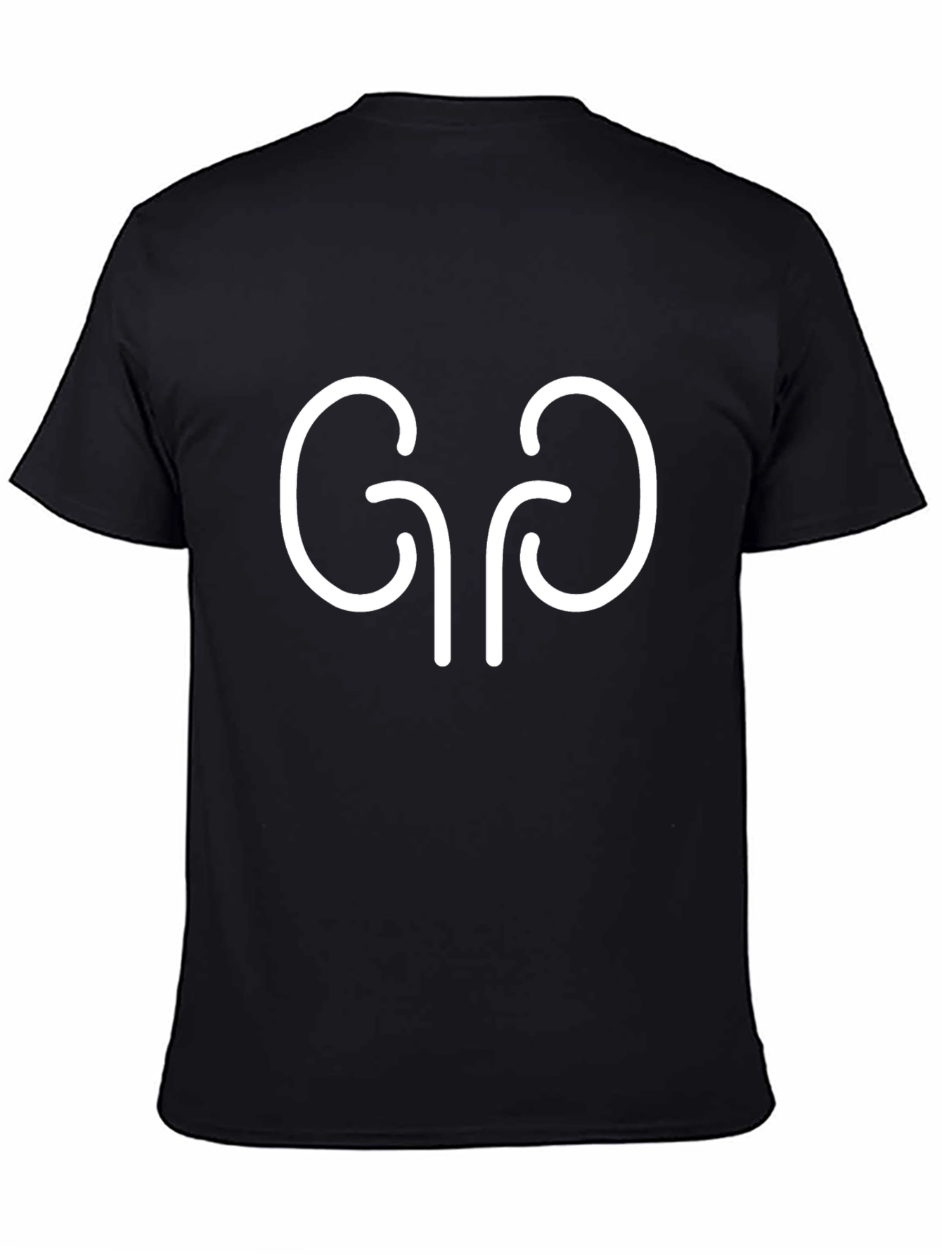 Kidney Graphic Print Black T-Shirt