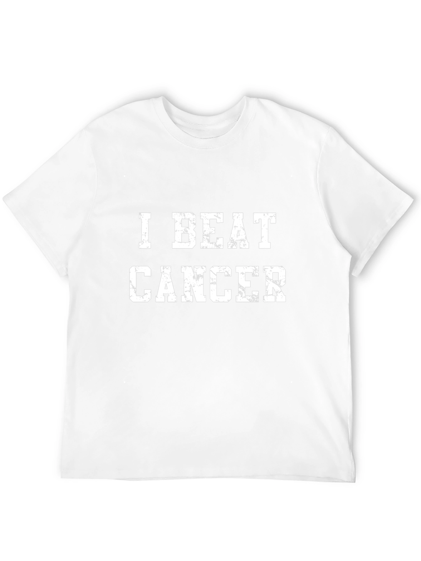 I Beat Cancer T-Shirt - Black Graphic Tee