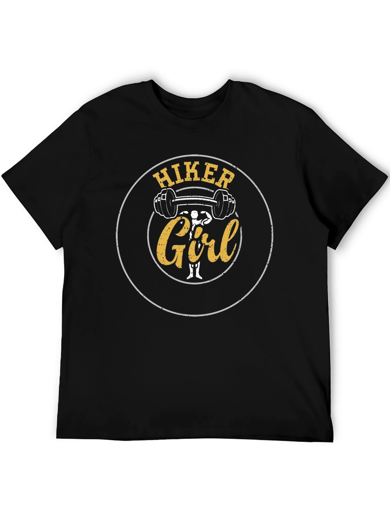 Hiker Girl Weightlifting T-Shirt - Black