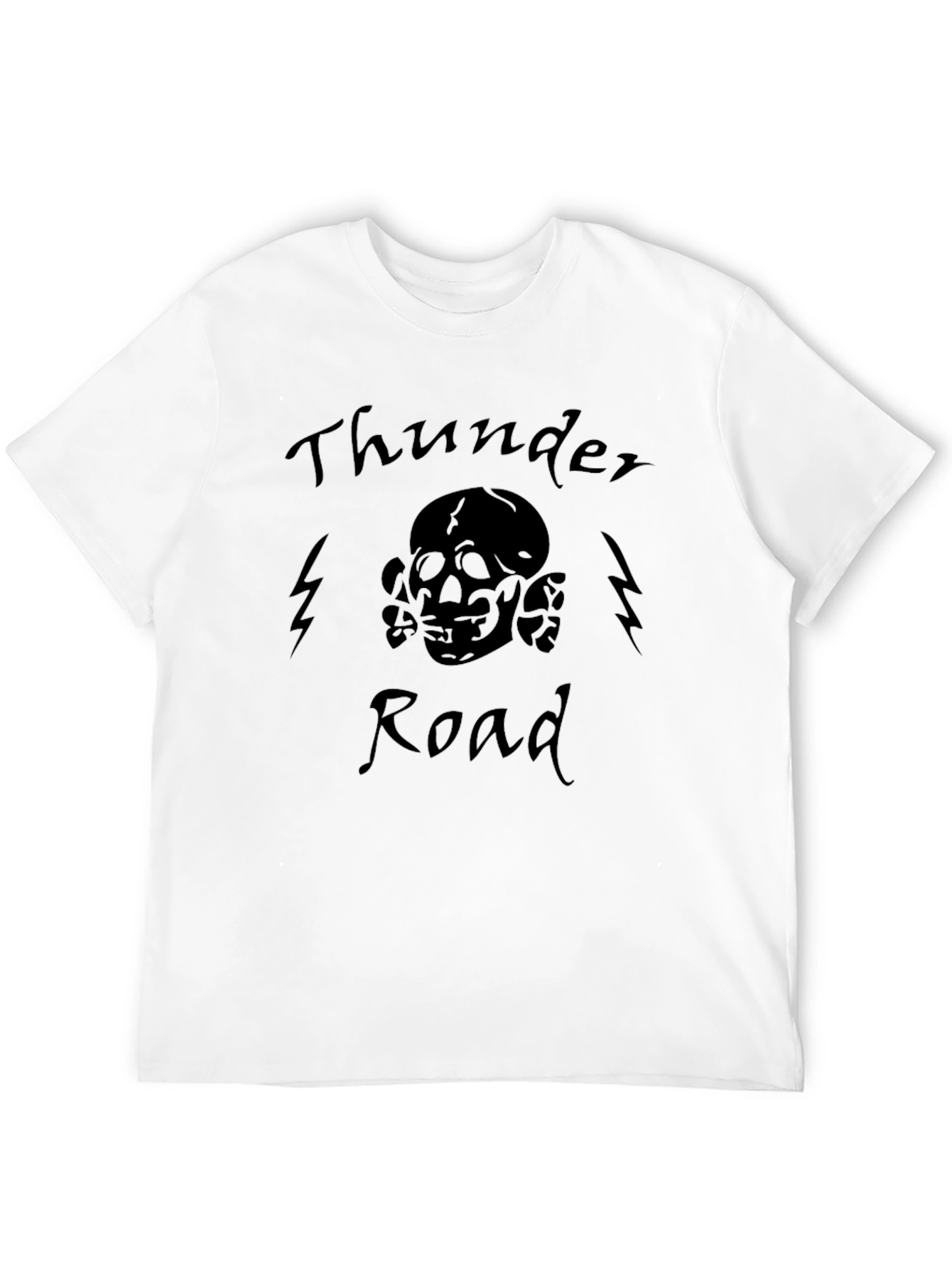 Thunder Road Skull Graphic Tee - Black