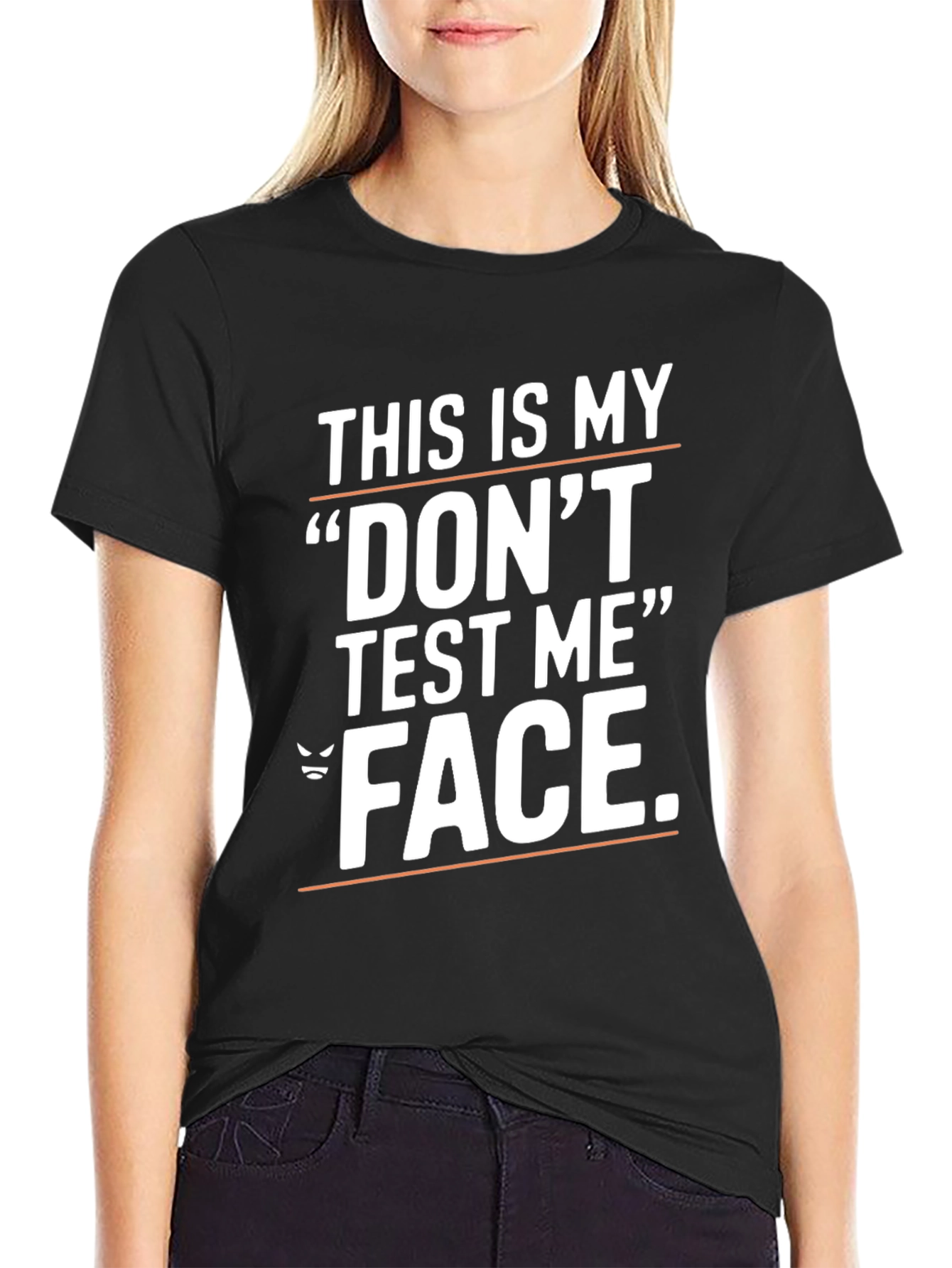 Dont Test Me Graphic Tee - Black Cotton T-Shirt