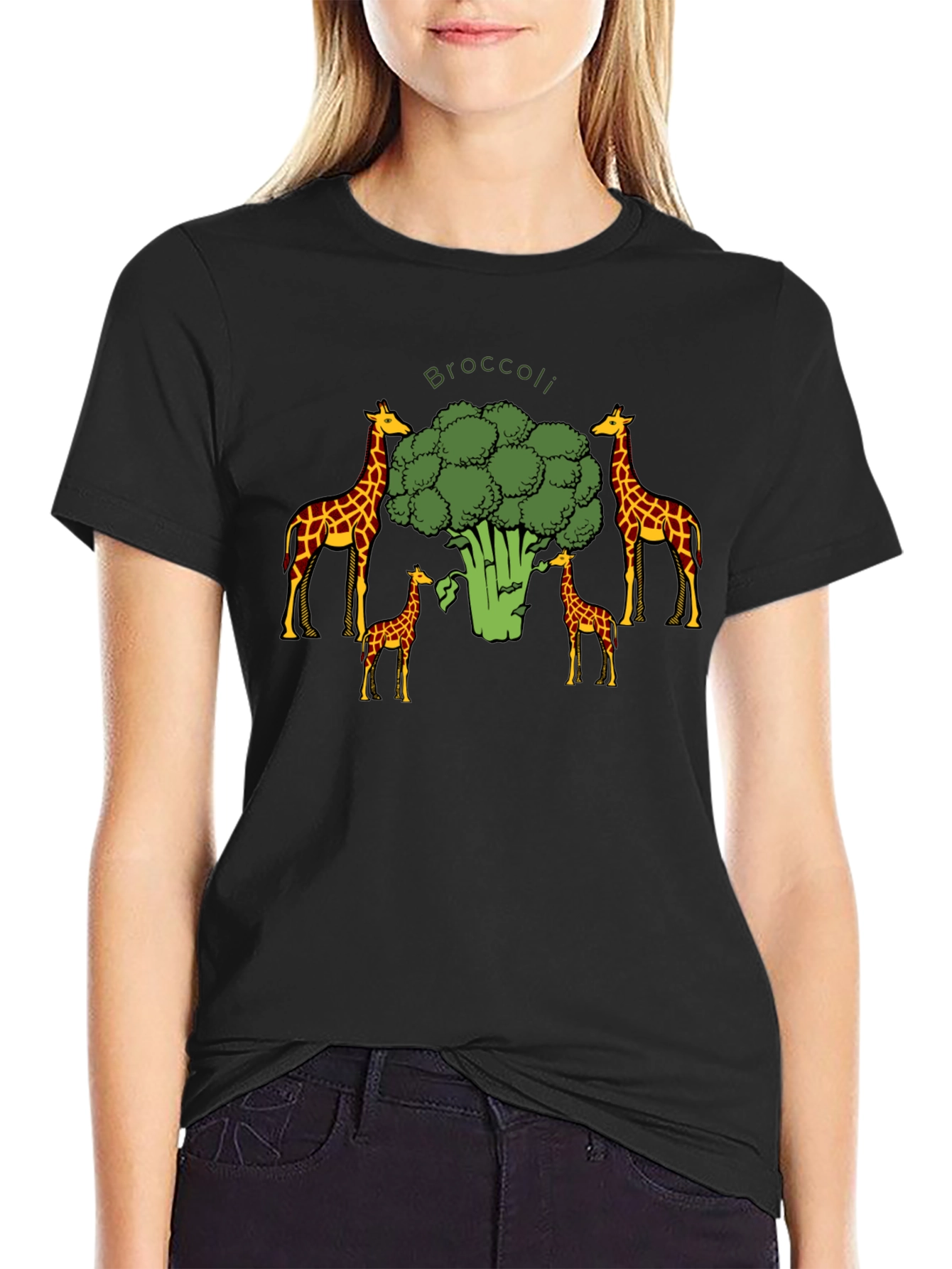 Broccoli Giraffe Graphic Tee
