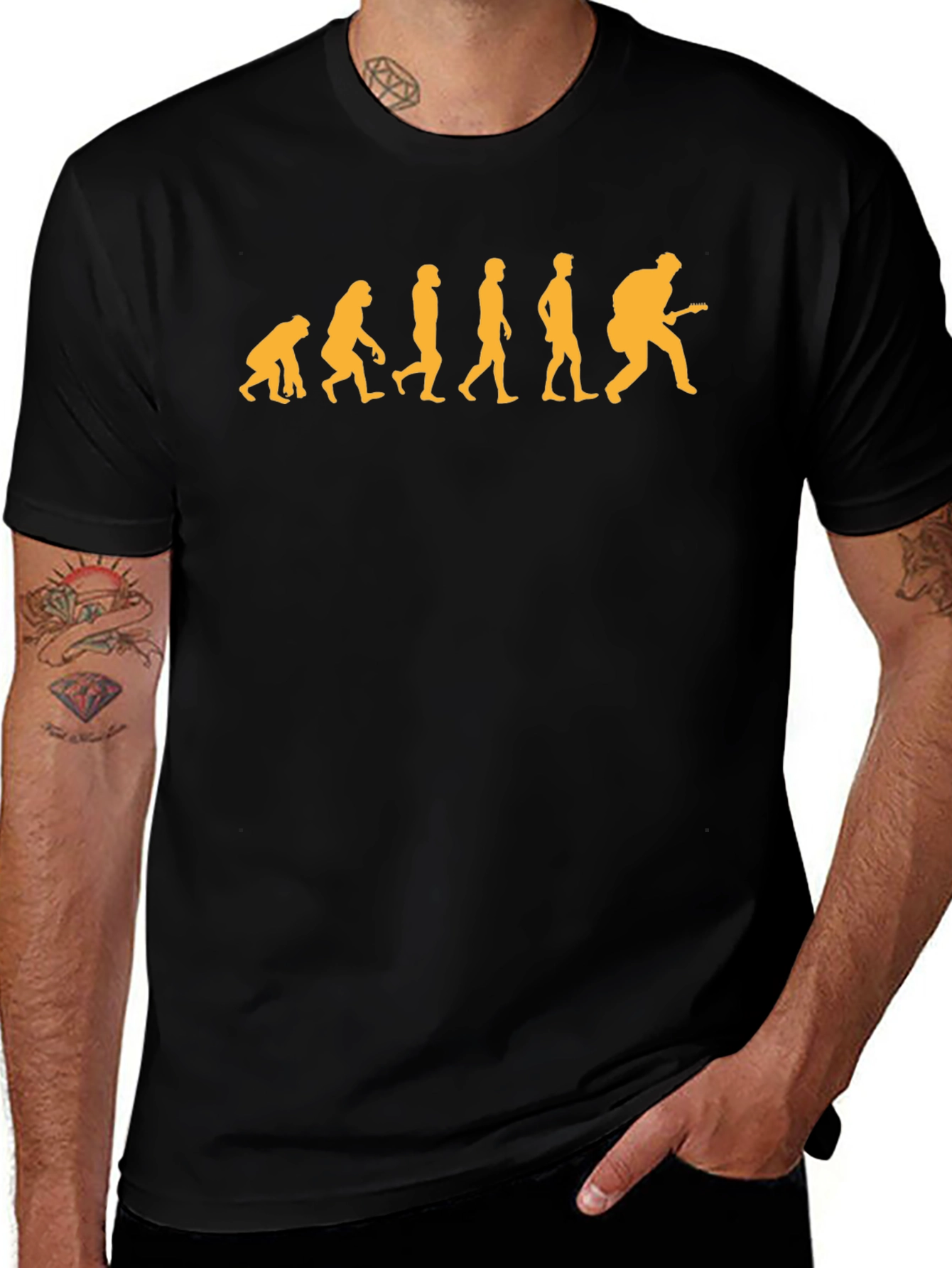 Evolution of Guitarist Graphic T-Shirt