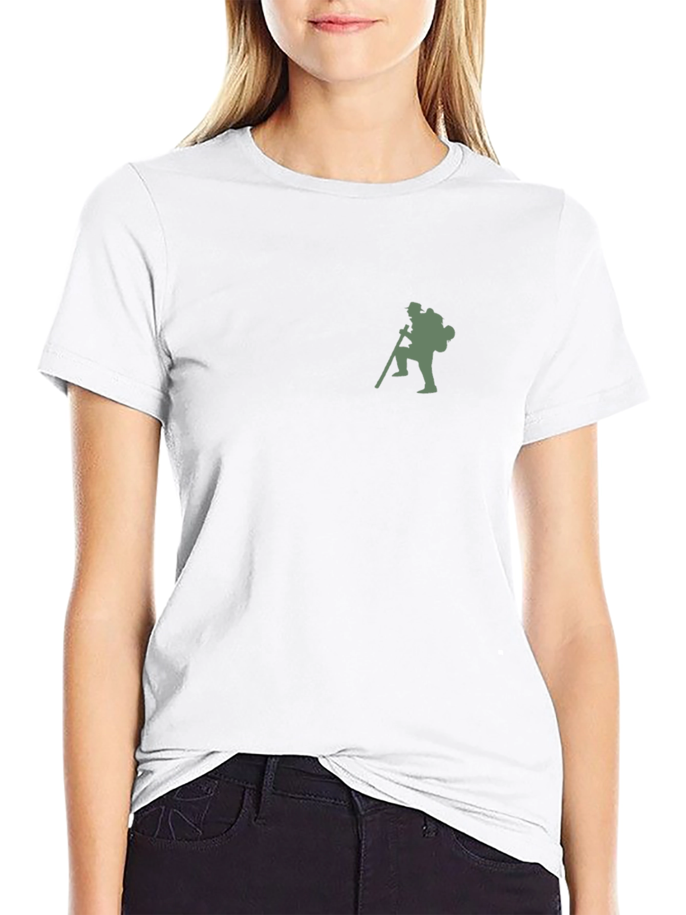 Hiking Man Graphic T-Shirt - Black