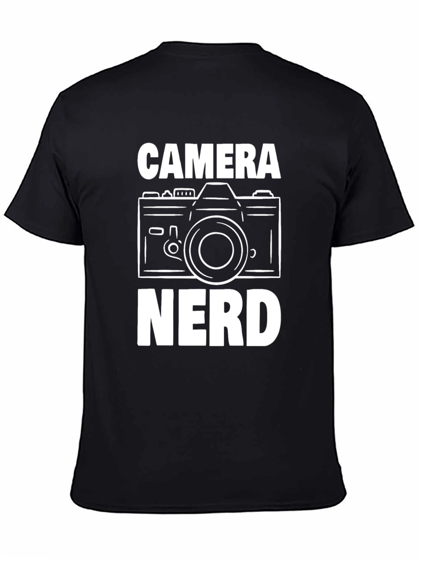 Camera Nerd Graphic T-Shirt - Black Cotton Tee