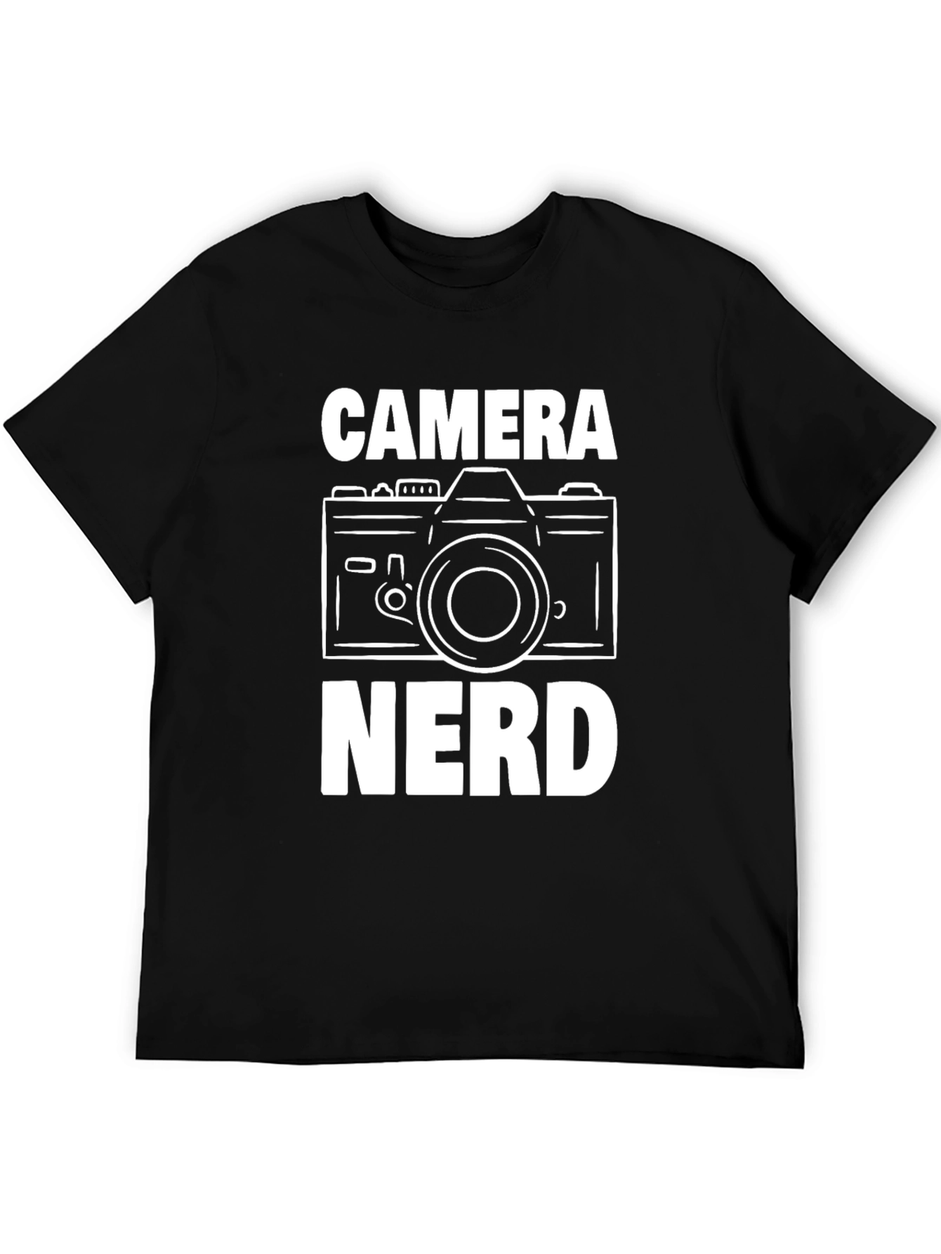 Camera Nerd Graphic T-Shirt - Black Cotton Tee
