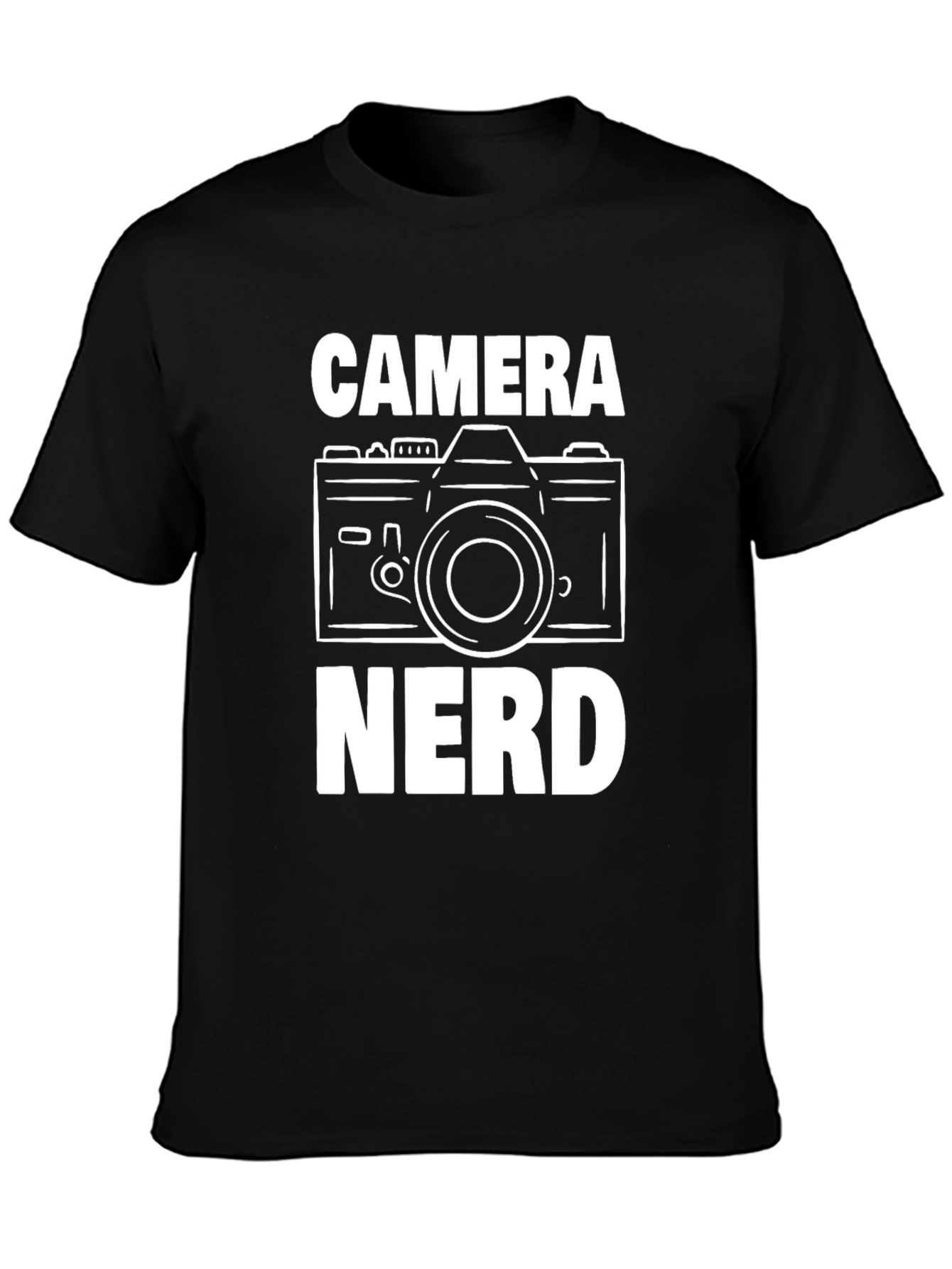 Camera Nerd Graphic T-Shirt - Black Cotton Tee
