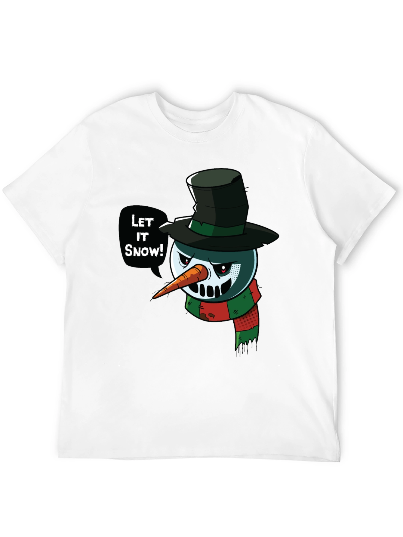 Evil Snowman T-Shirt - Let It Snow Holiday Tee