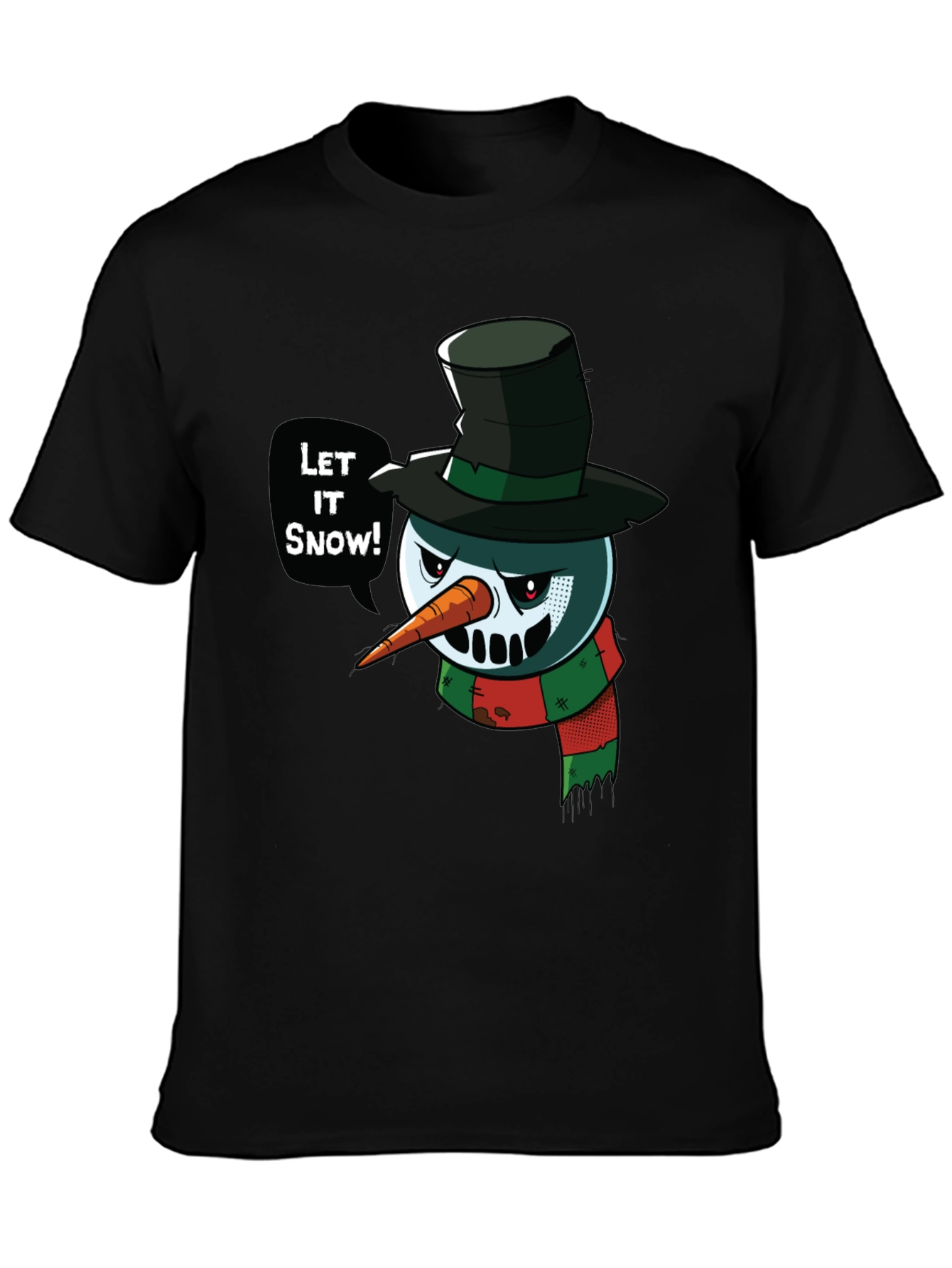 Evil Snowman T-Shirt - Let It Snow Holiday Tee