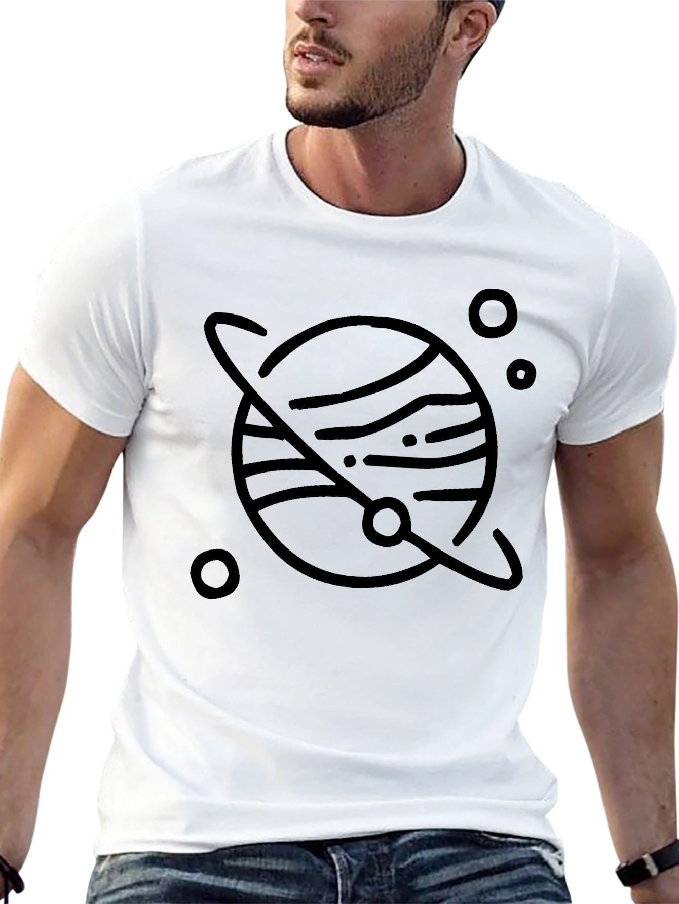 Planet Graphic T-Shirt - Black