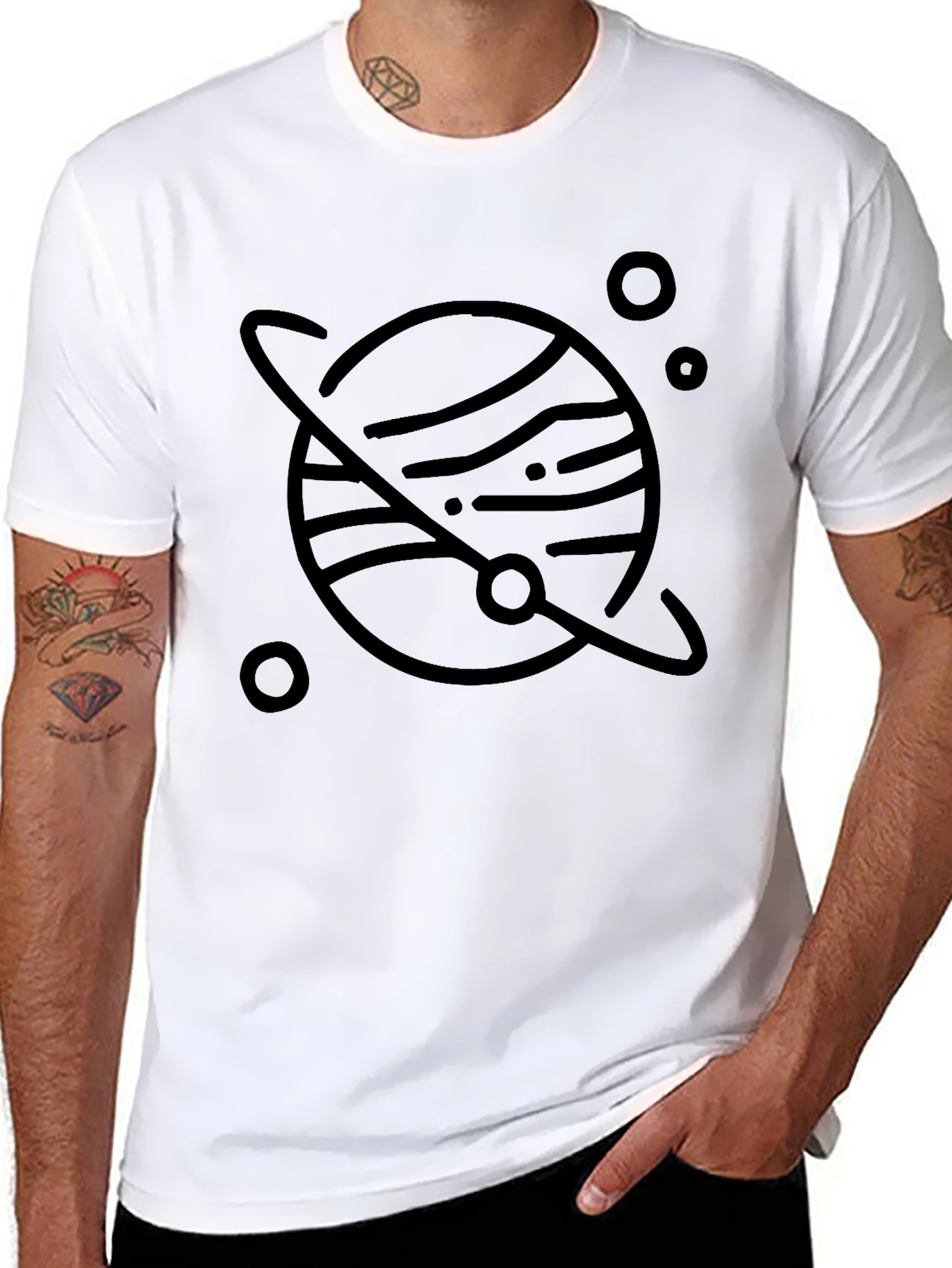 Planet Graphic T-Shirt - Black