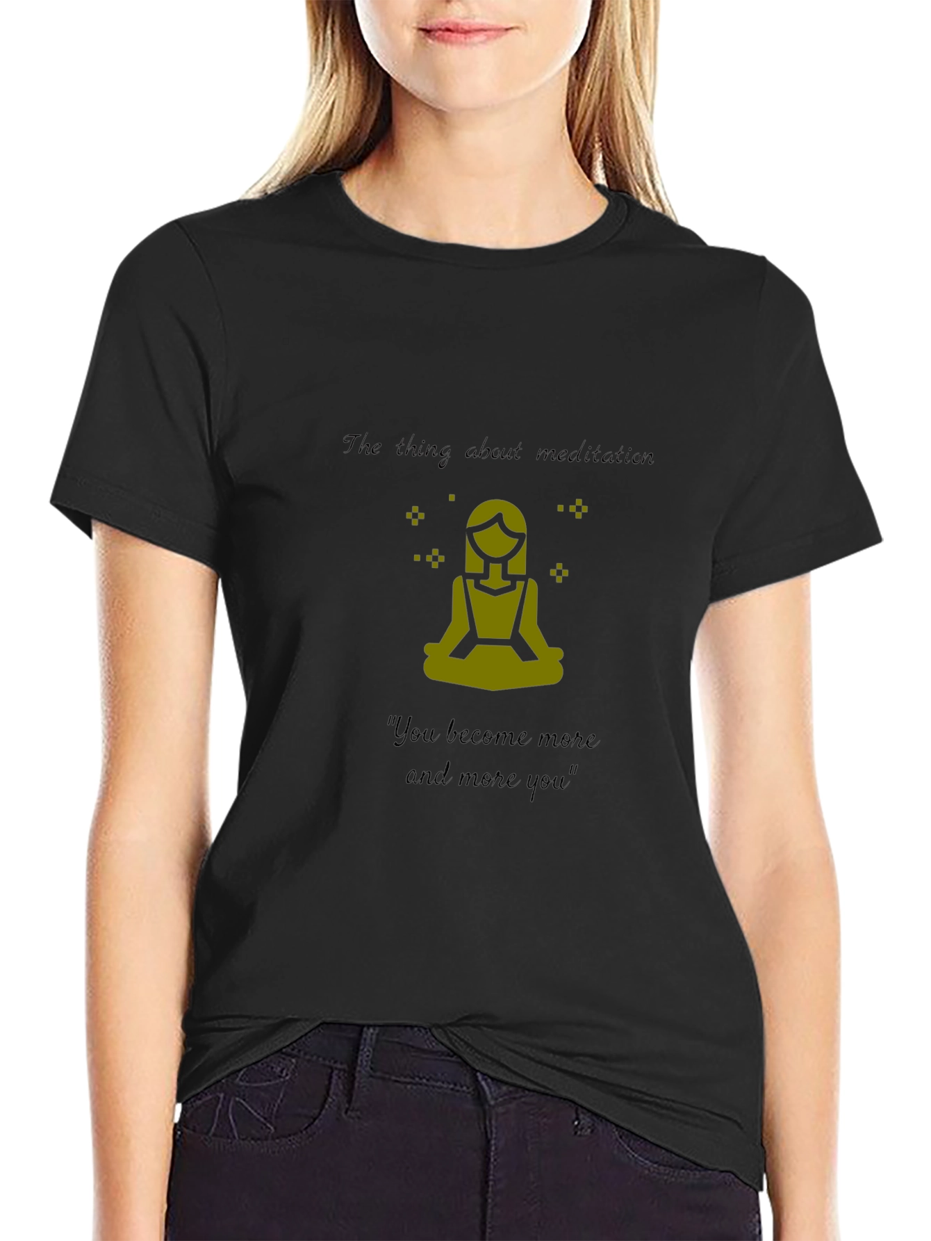 Meditation Graphic T-Shirt - Black