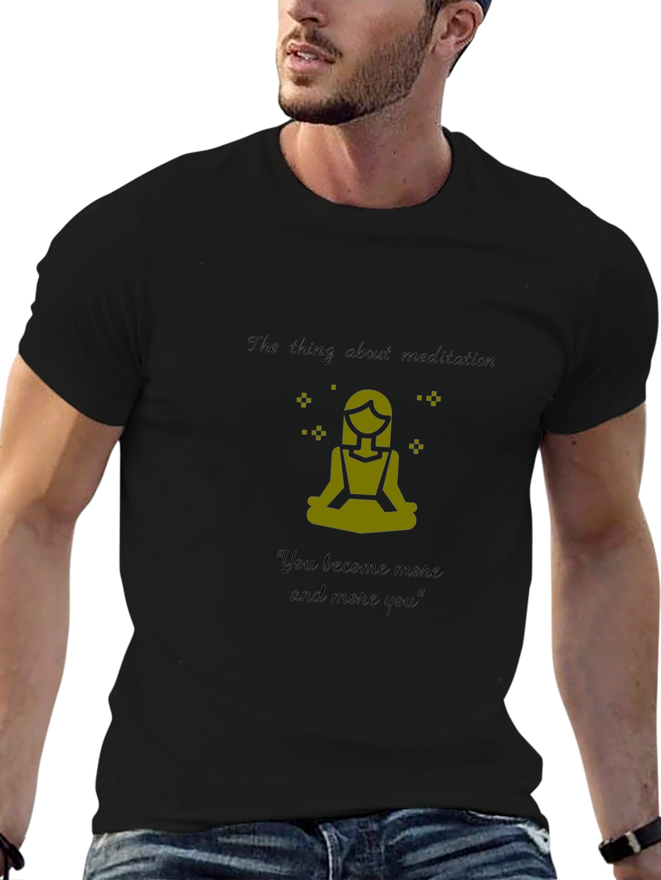 Meditation Graphic T-Shirt - Black