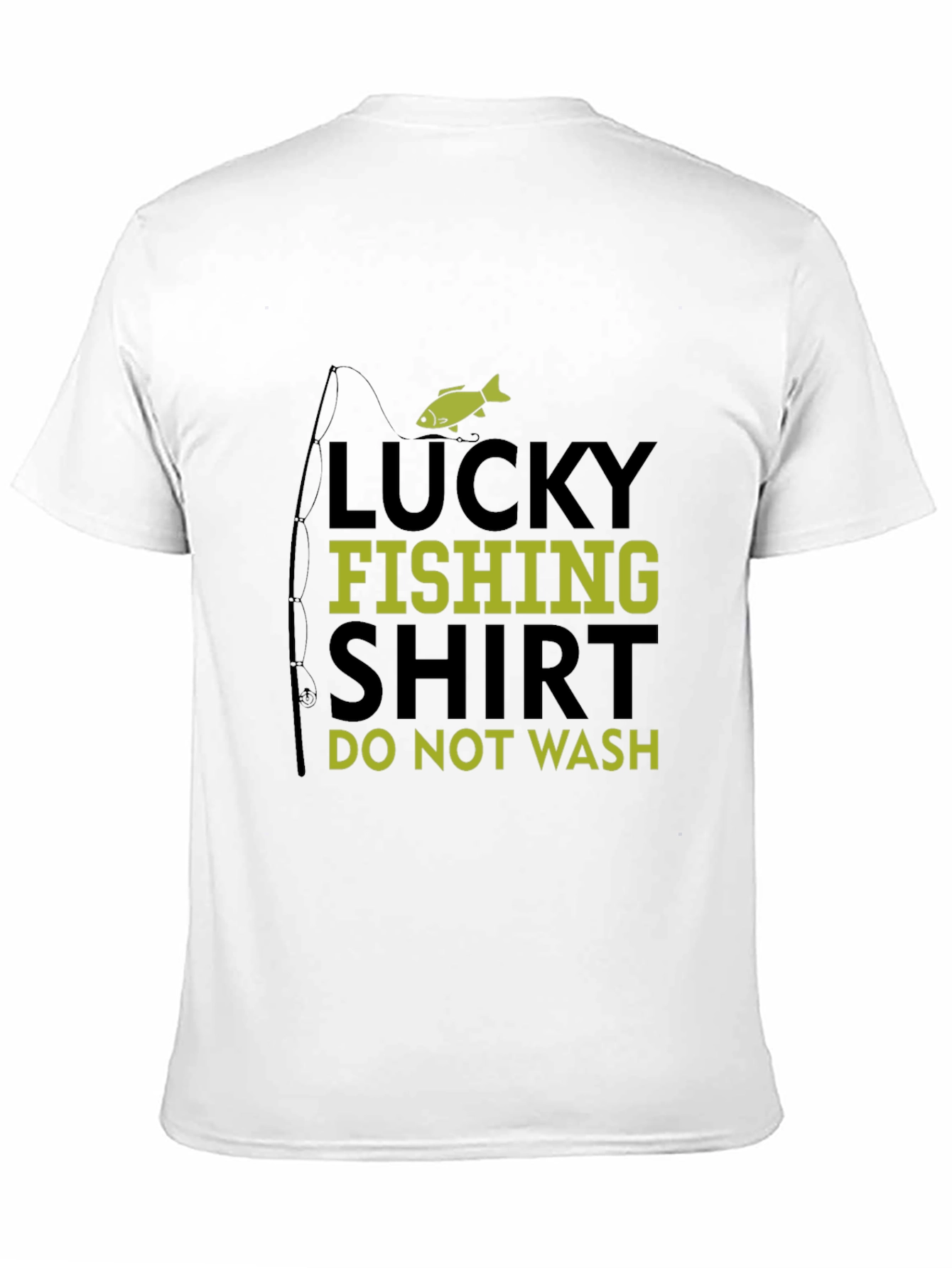 Lucky Fishing Shirt - Mens Black Graphic Tee