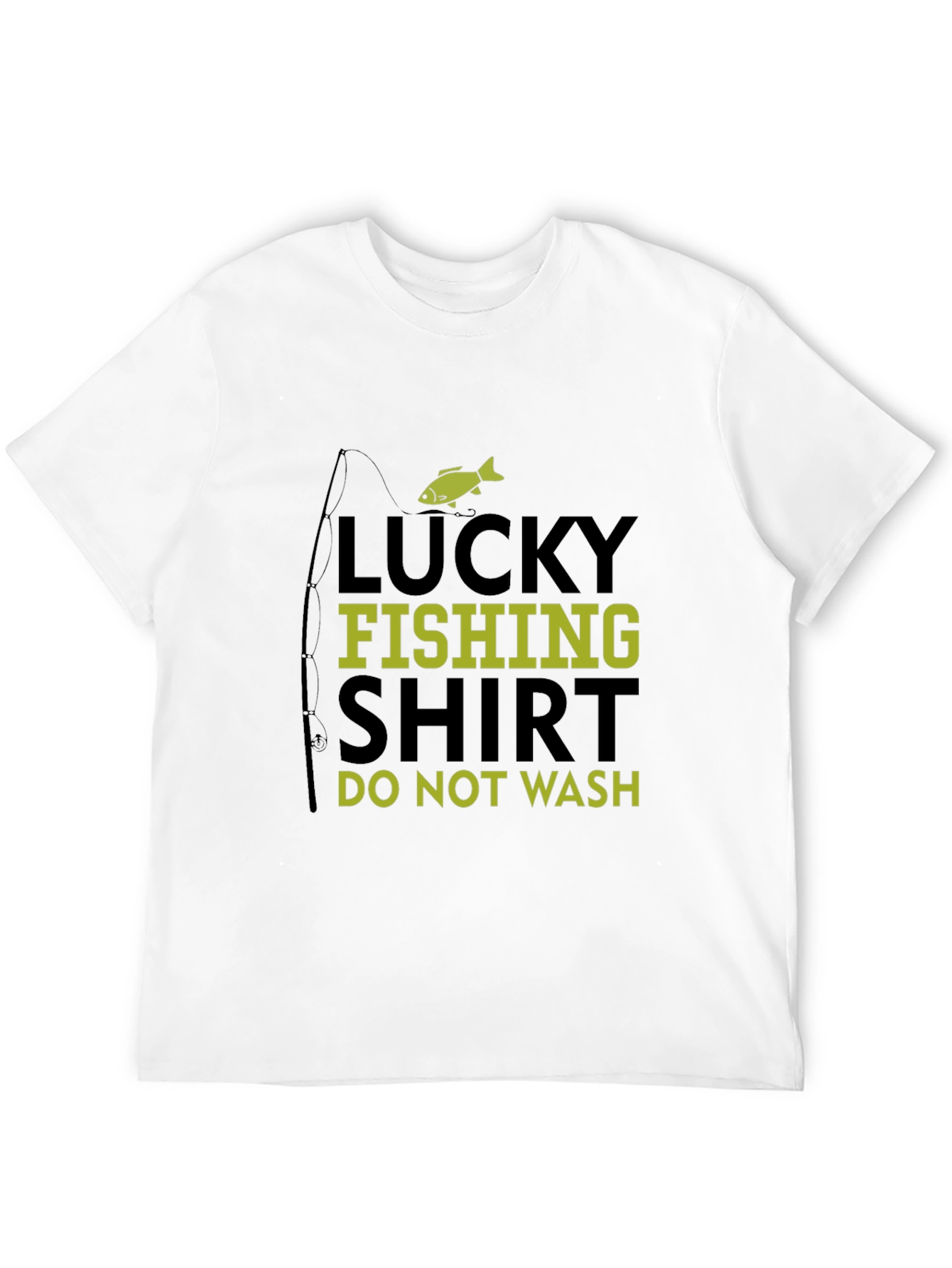 Lucky Fishing Shirt - Mens Black Graphic Tee