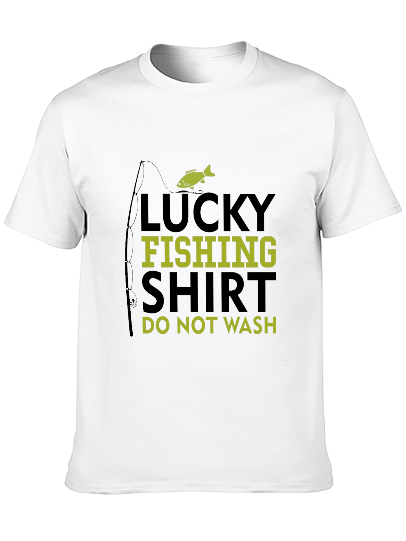 Lucky Fishing Shirt - Mens Black Graphic Tee
