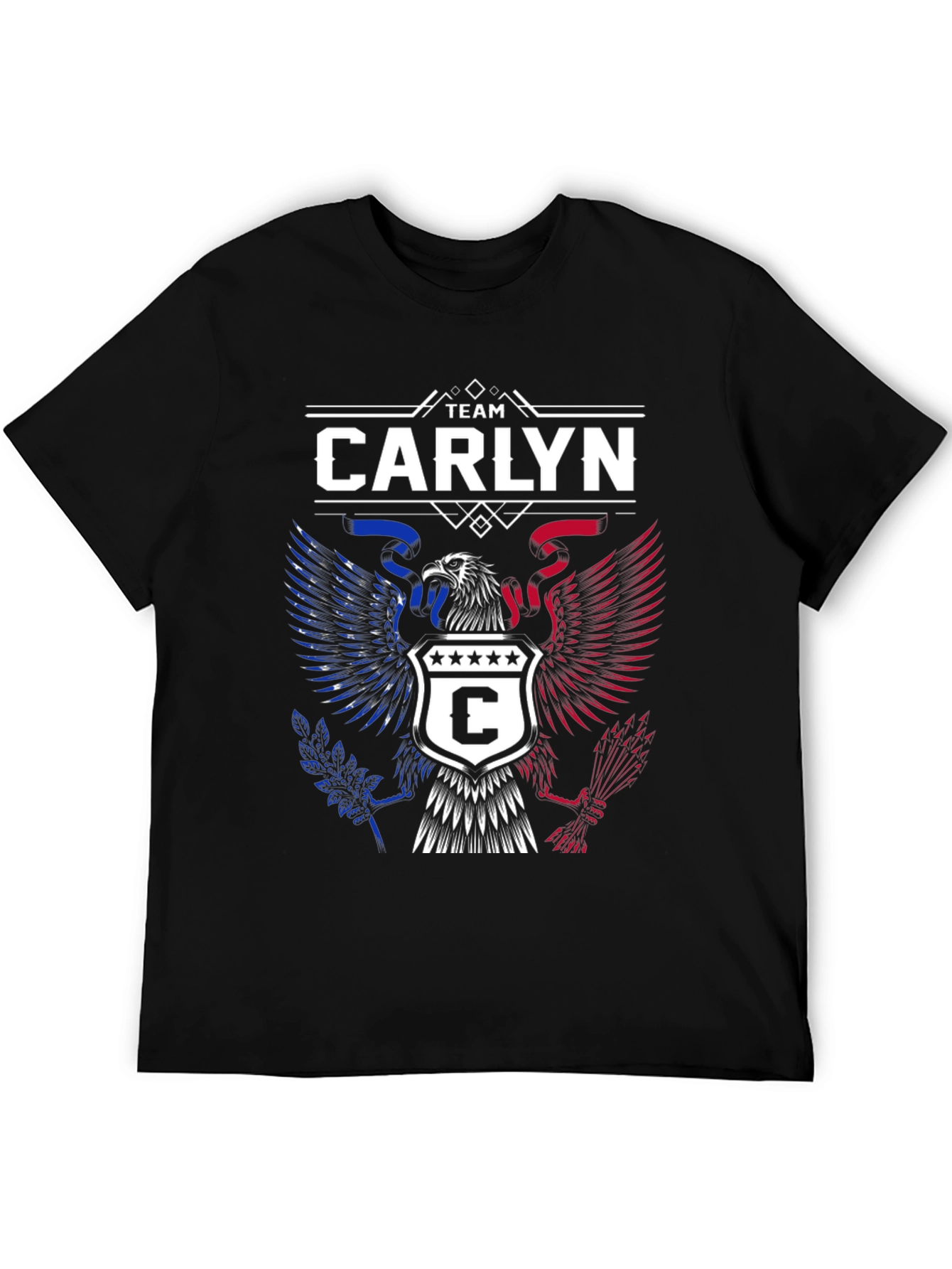 Team Carlyn Patriotic Eagle Black T-Shirt