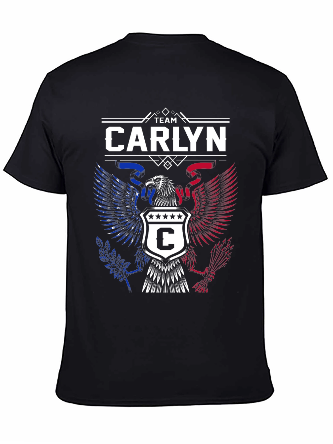 Team Carlyn Patriotic Eagle Black T-Shirt
