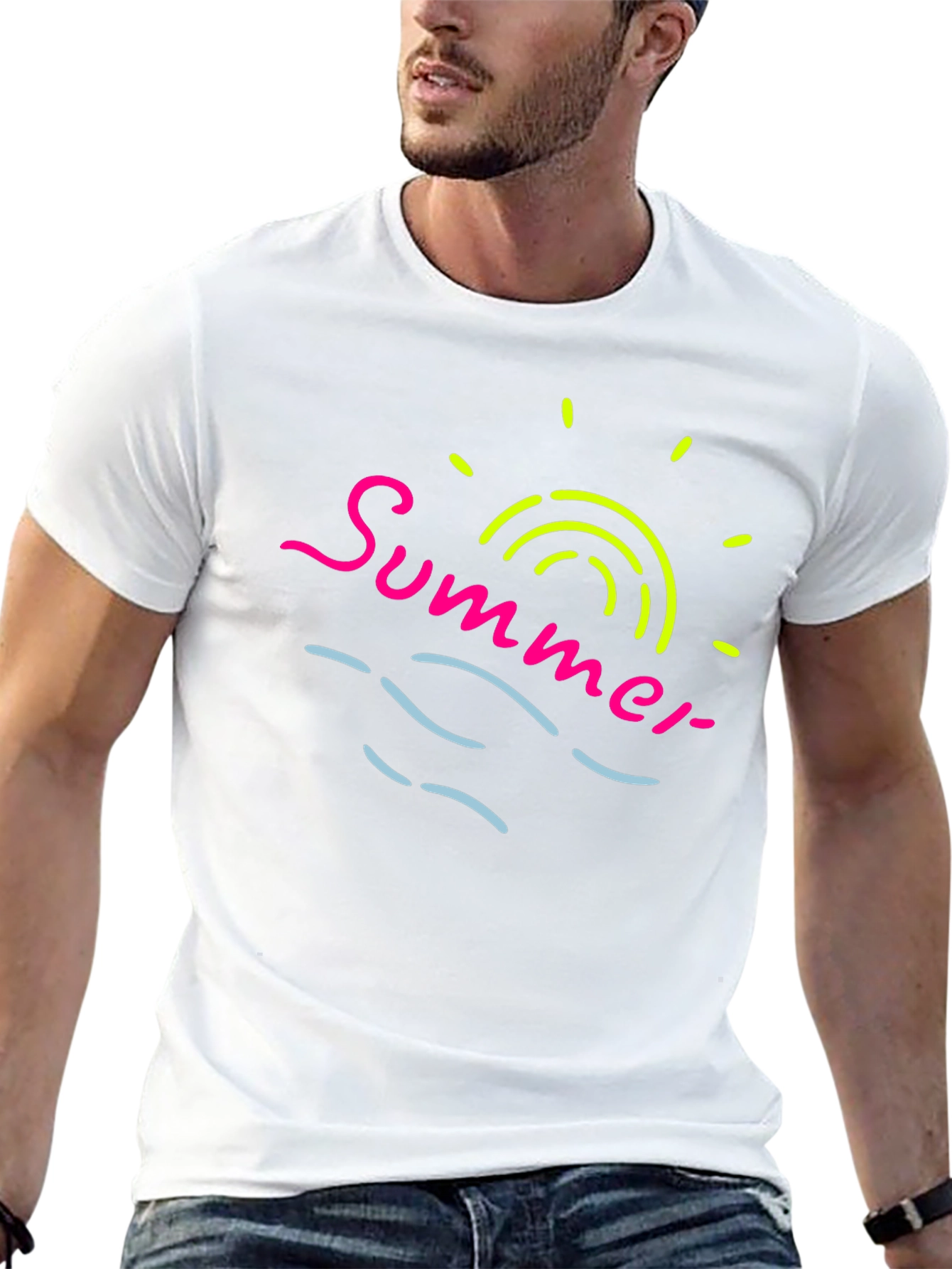 Summer Vibes T-Shirt - Neon Graphic Print
