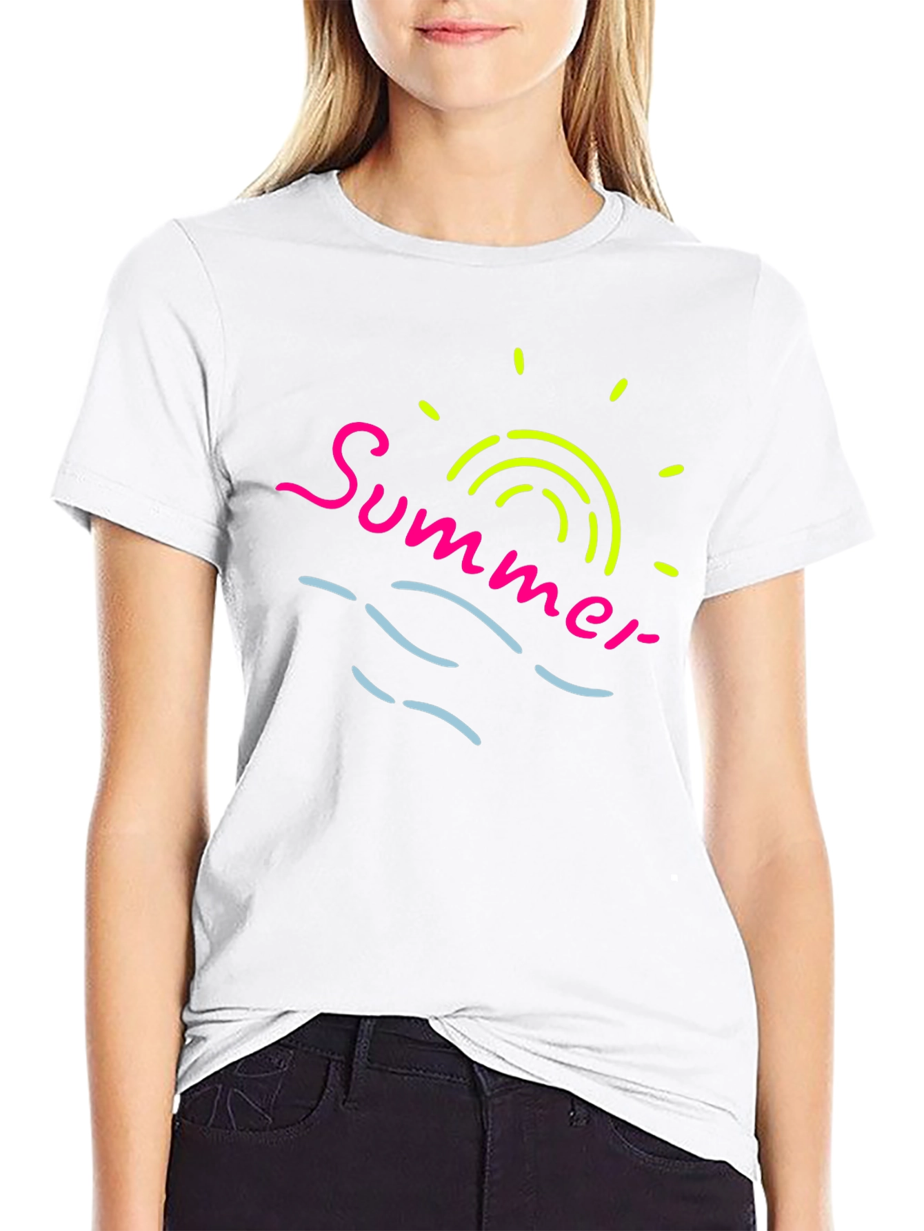 Summer Vibes T-Shirt - Neon Graphic Print