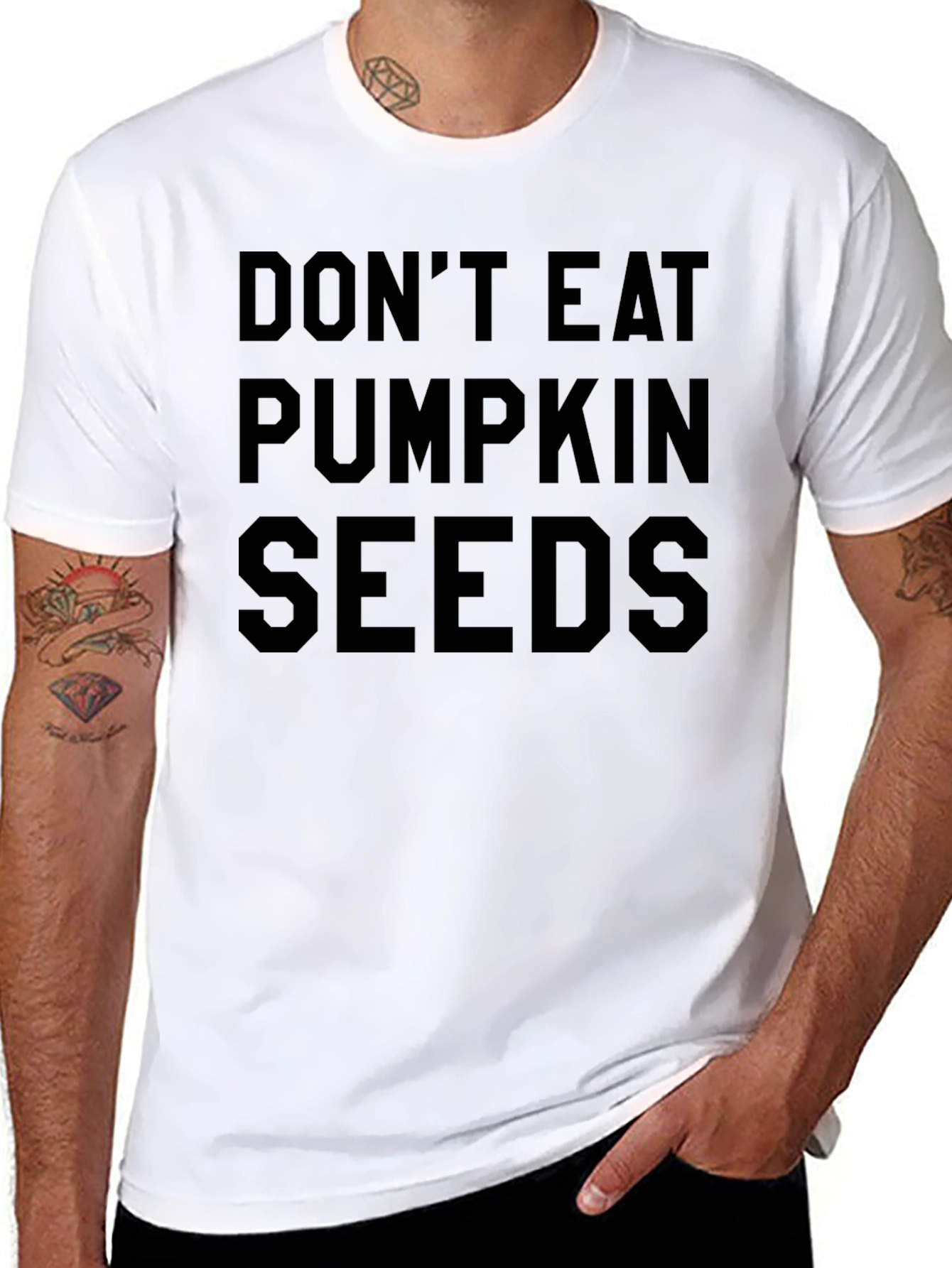 Dont Eat Pumpkin Seeds Novelty Graphic T-Shirt