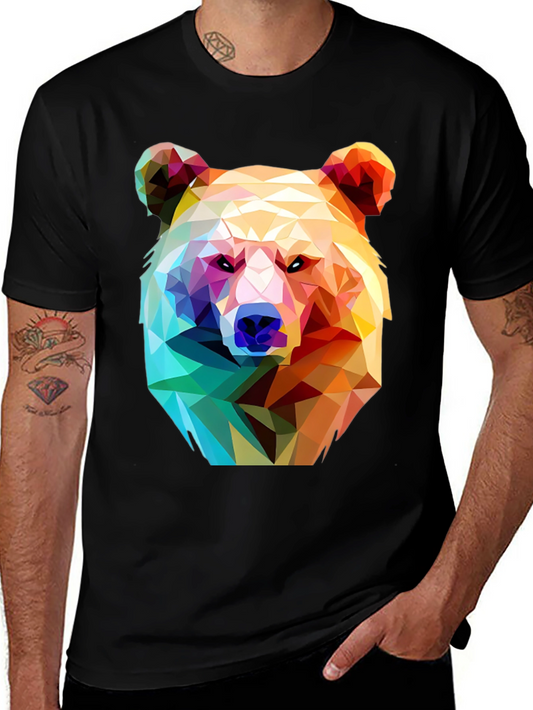 Geometric Bear Graphic T-Shirt