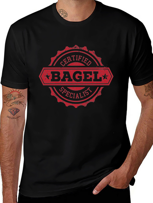Certified Bagel Specialist T-Shirt - Novelty Foodie Tee