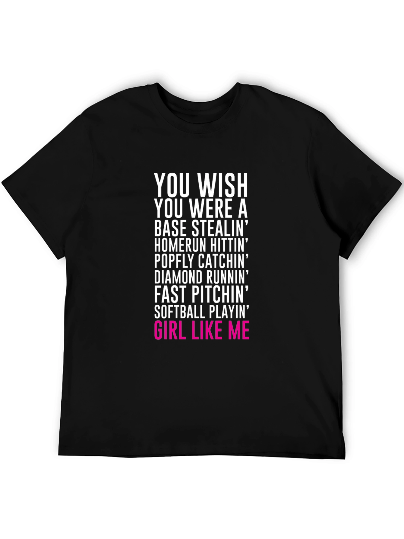 Softball Girl Graphic T-Shirt