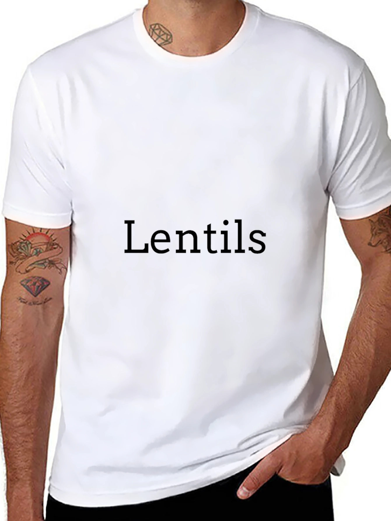 Mens Black Lentils Graphic Tee