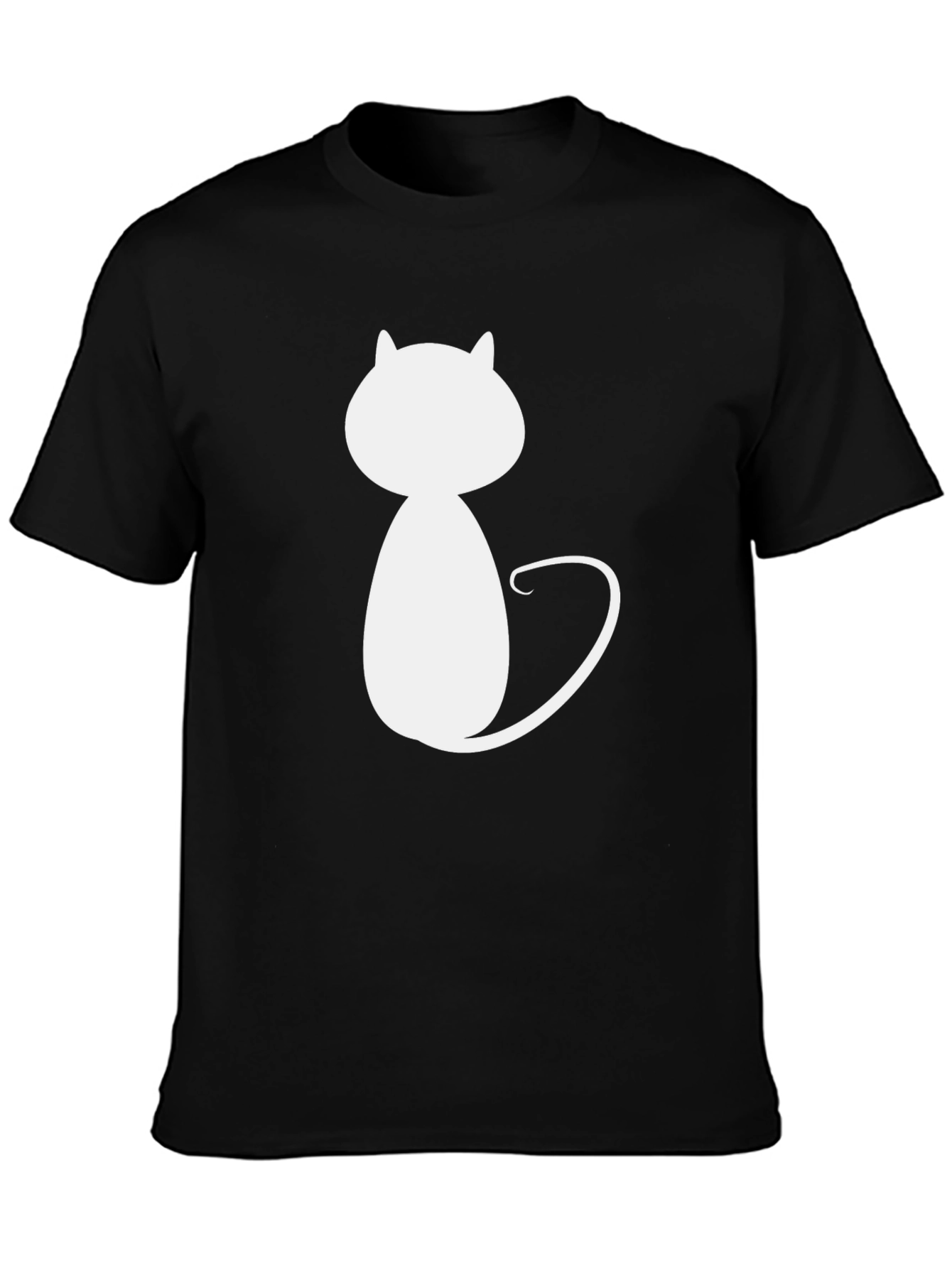 Cool Cat Graphic Tee - Soft Cotton Black T-Shirt