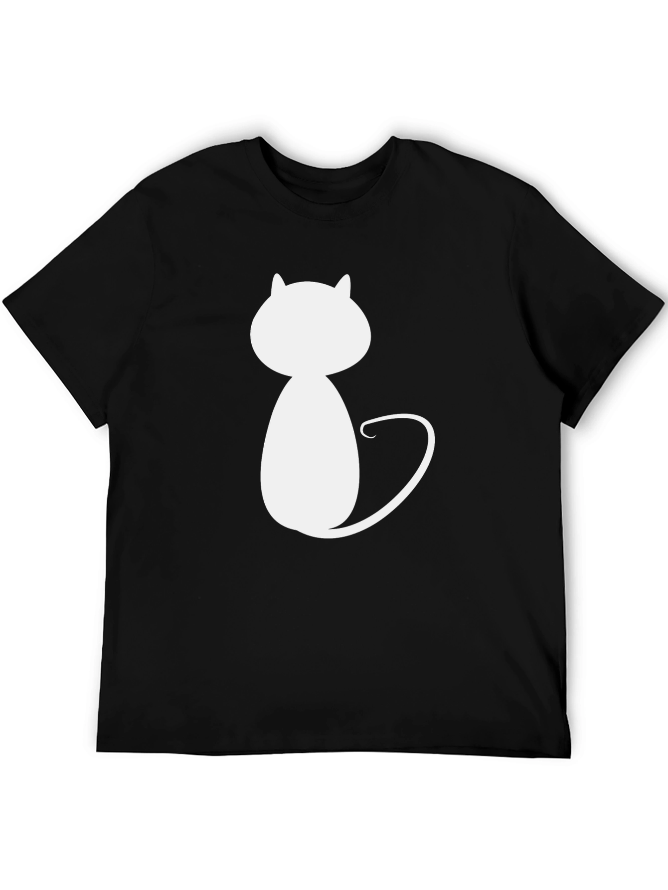 Cool Cat Graphic Tee - Soft Cotton Black T-Shirt
