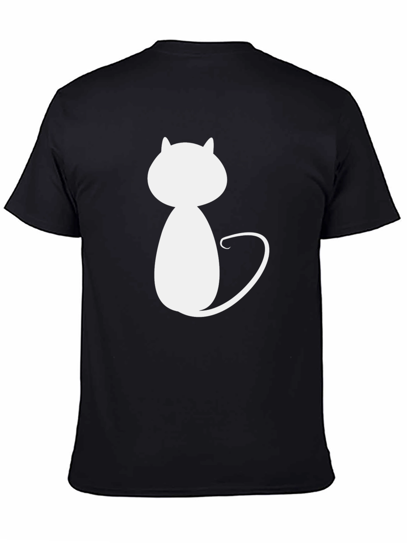 Cool Cat Graphic Tee - Soft Cotton Black T-Shirt